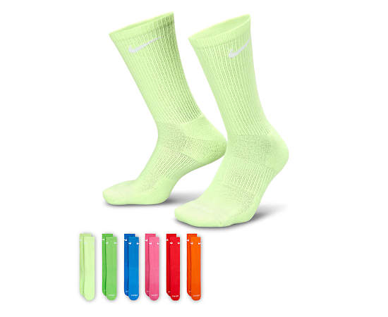 Nike Men's Large Everyday Cushioned Crew Socks 6 Pairs
