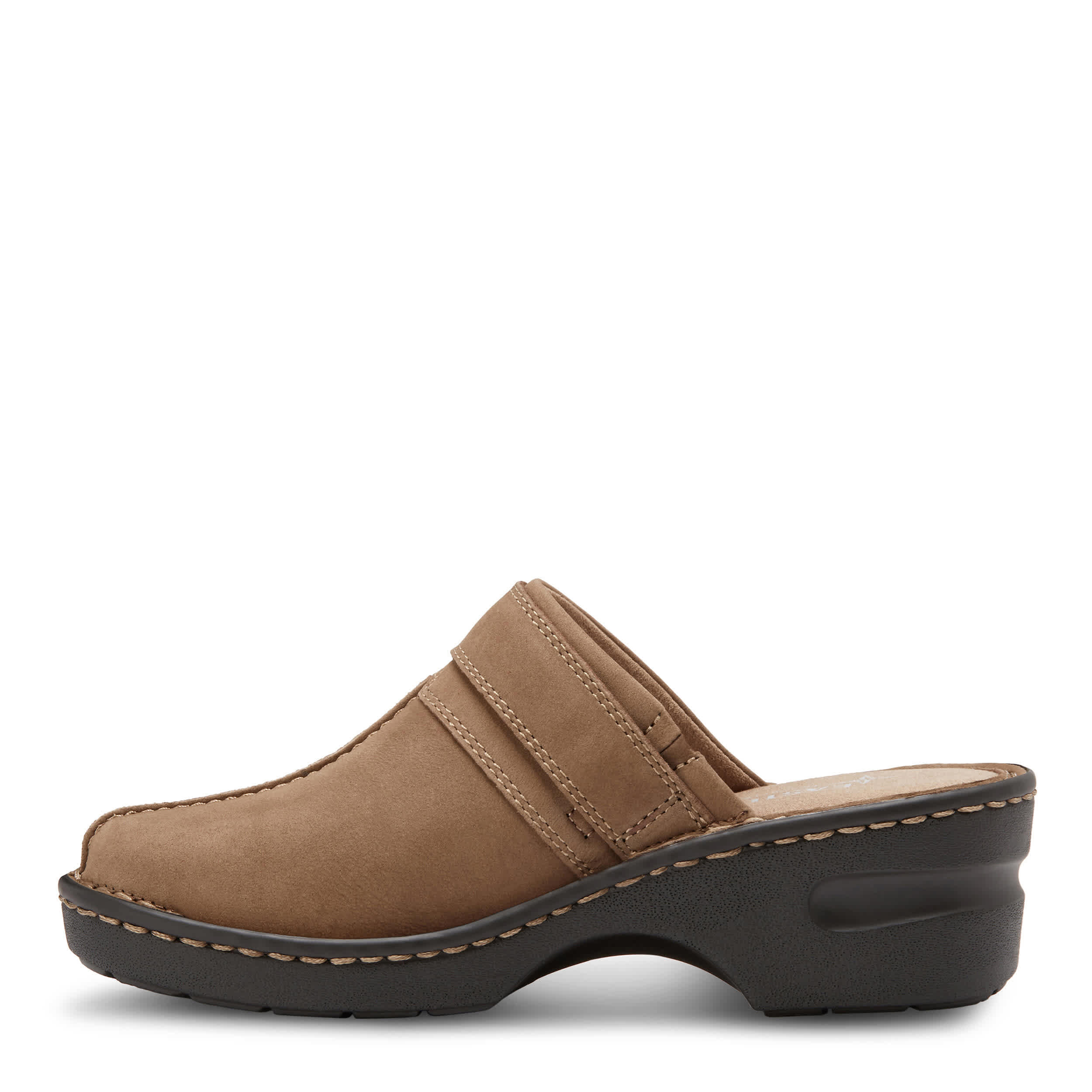 EASTLAND-WOMENS MAE CLOG-OLIVE & 