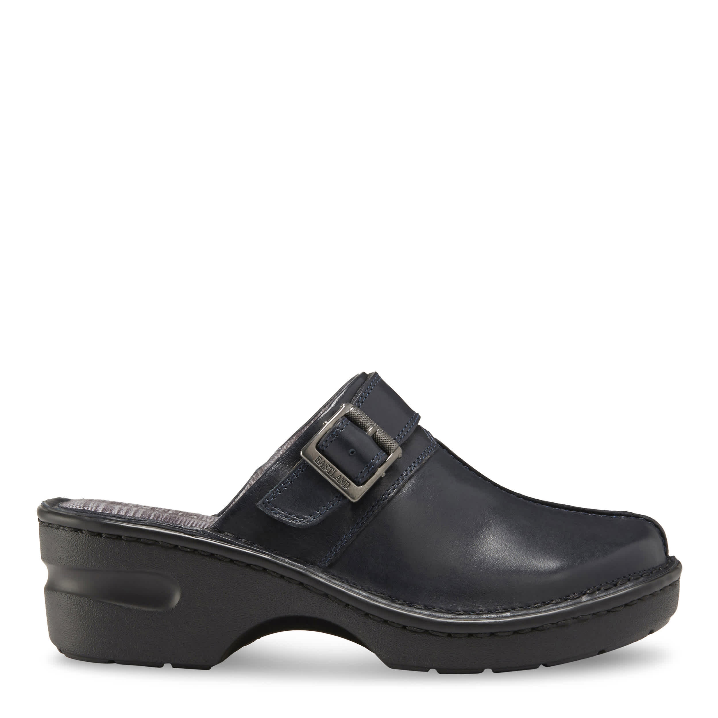 EASTLAND-WOMENS MAE CLOG-NAVY & 