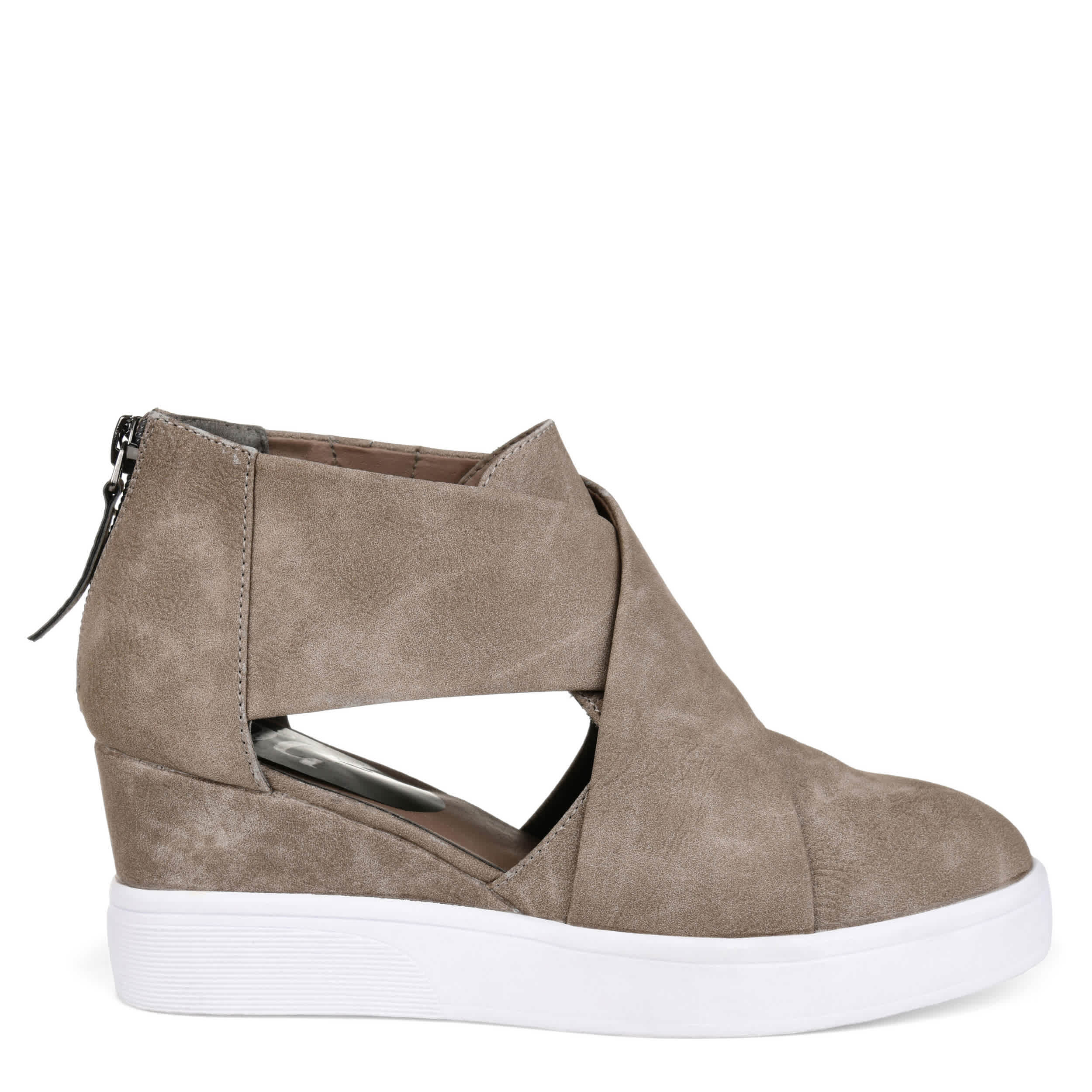 JOURNEE COLLECTION-WOMENS SEENA WEDGE SNEAKER-TAUPE & 
