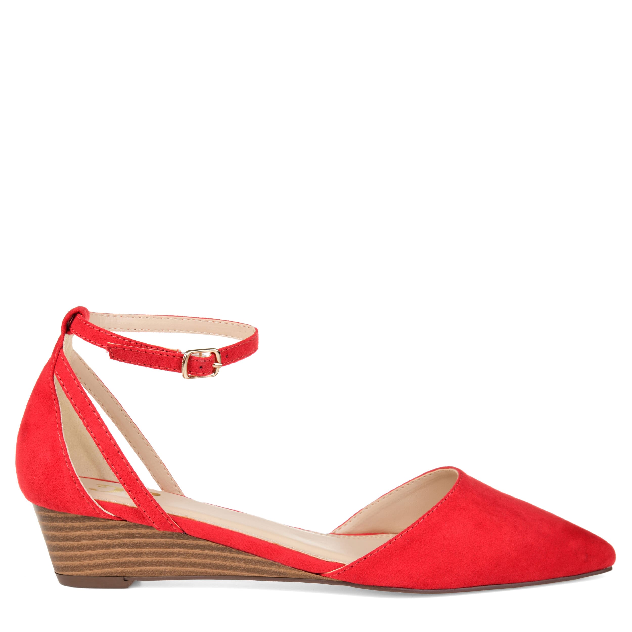 JOURNEE COLLECTION-WOMENS ARKIE PUMP-RED & 