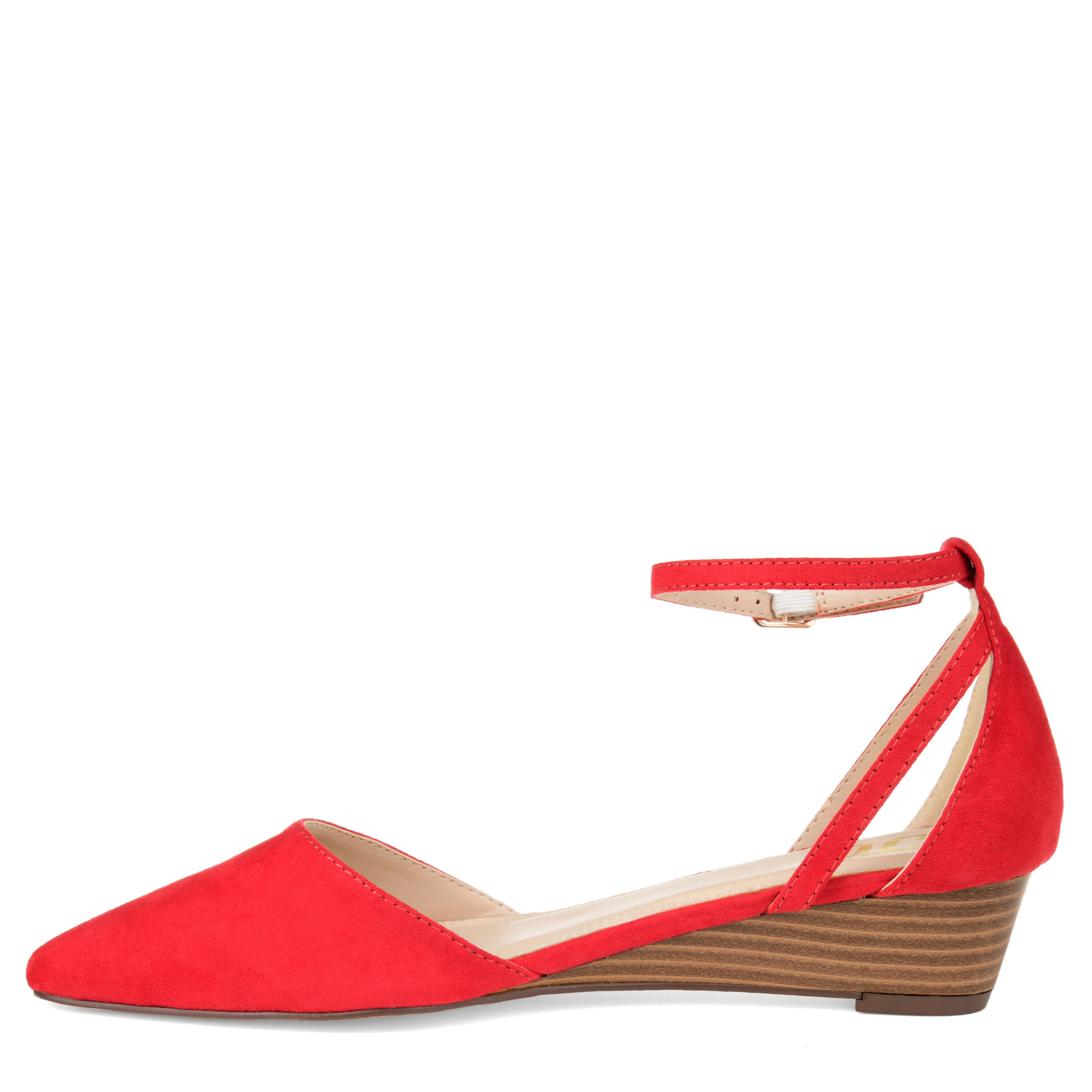 JOURNEE COLLECTION-WOMENS ARKIE PUMP-RED & 