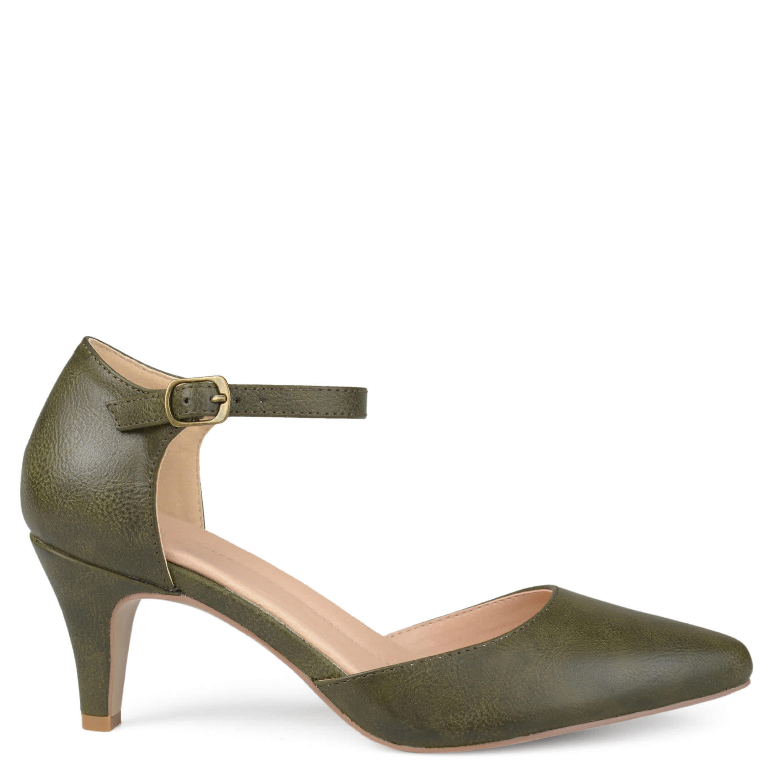 JOURNEE COLLECTION-WOMENS BETTIE PUMP-OLIVE & 