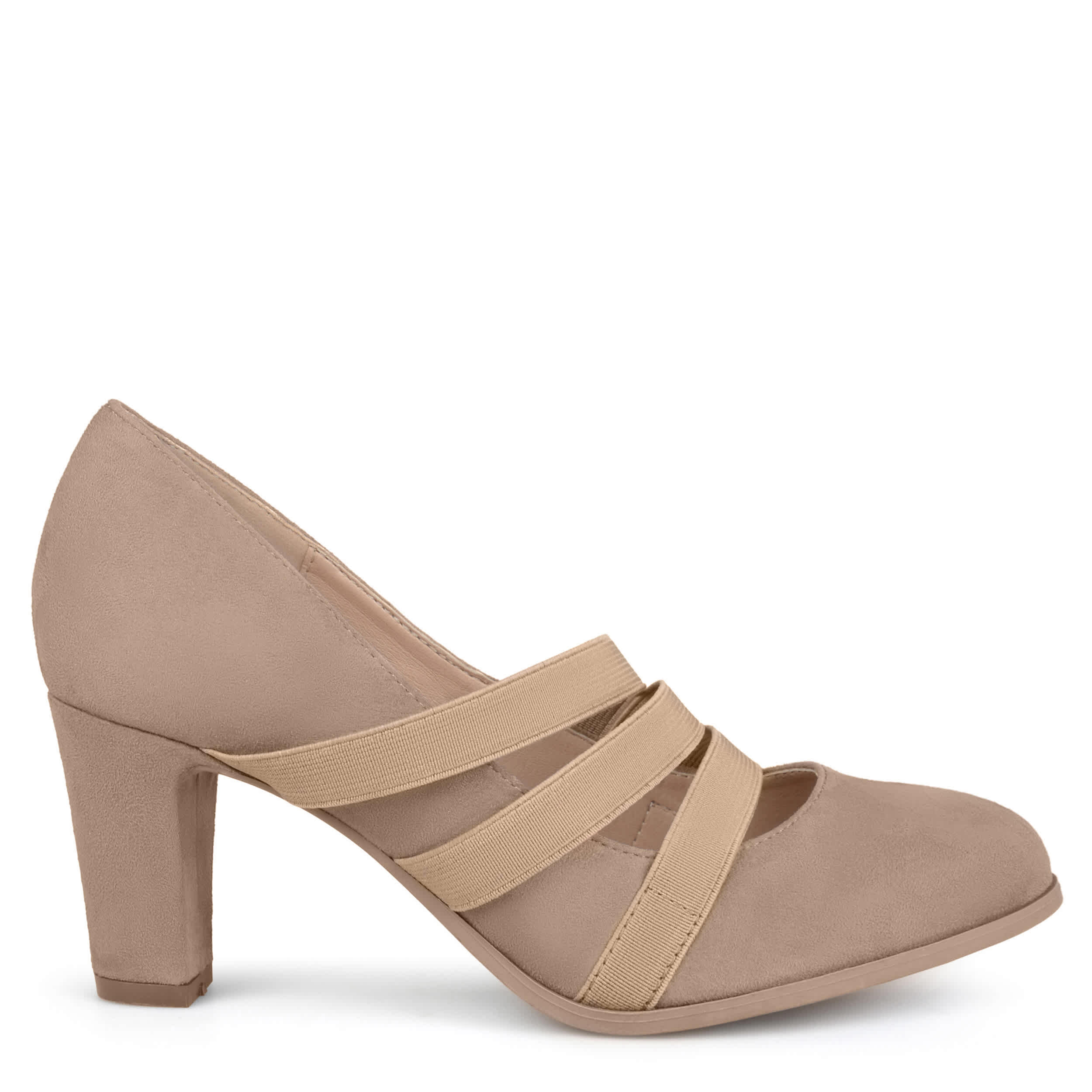 JOURNEE COLLECTION-WOMENS LOREN PUMP-TAUPE & 