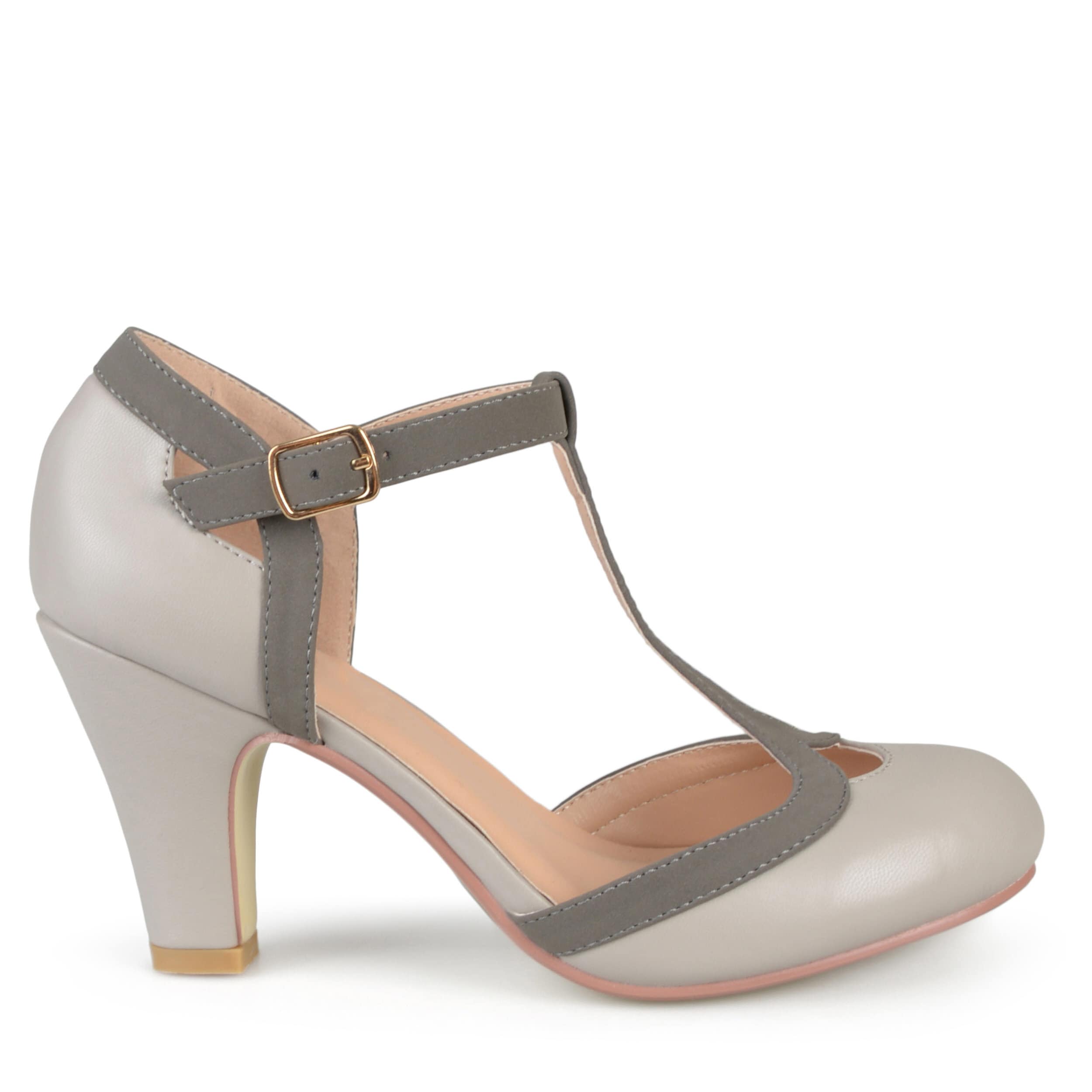 JOURNEE COLLECTION-WOMENS OLINA PUMP-GREY & 