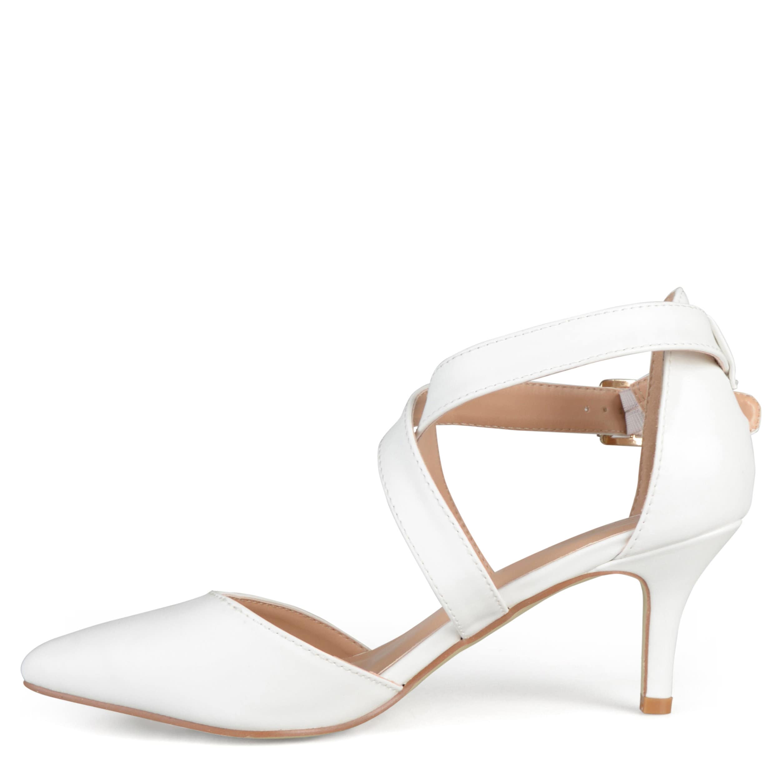 JOURNEE COLLECTION-WOMENS RIVA PUMP-WHITE & 