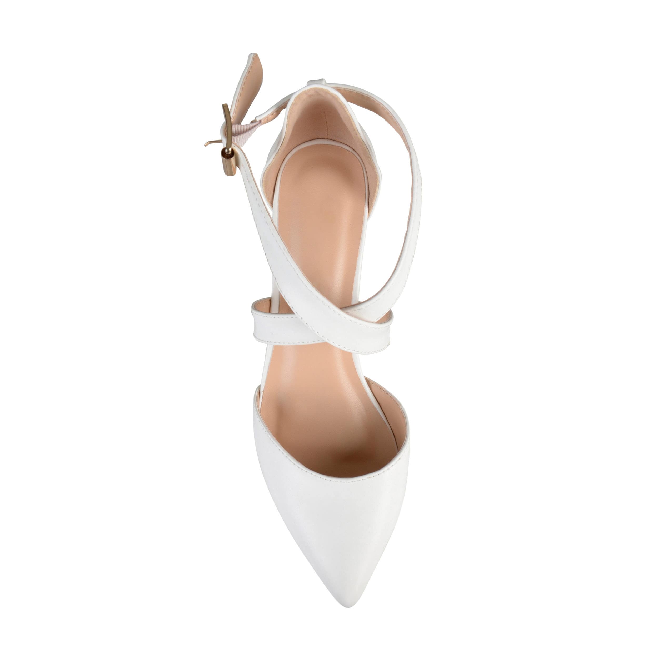 JOURNEE COLLECTION-WOMENS RIVA PUMP-WHITE & 
