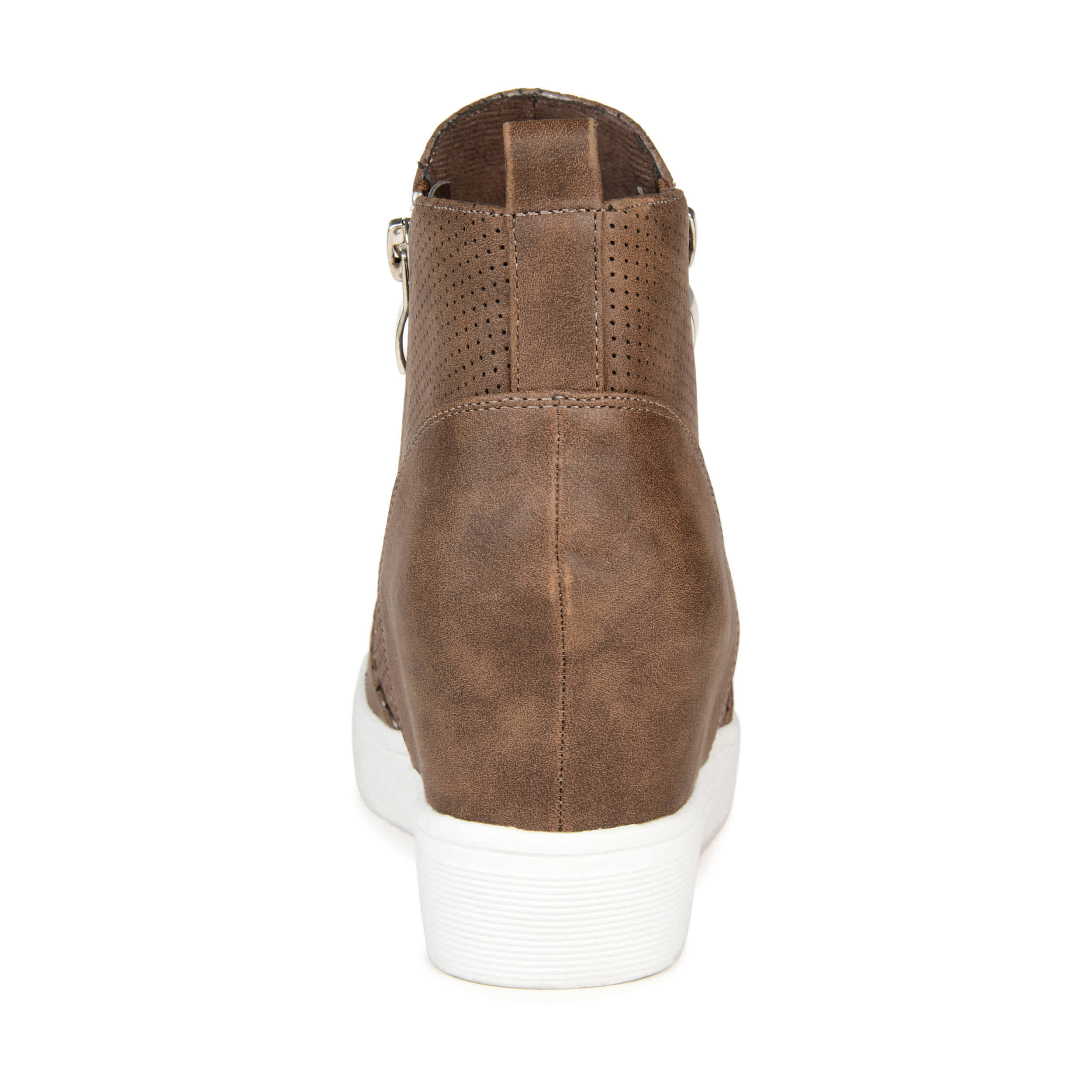 JOURNEE COLLECTION-WOMENS PENNELOPE WEDGE SNEAKER-BROWN & 