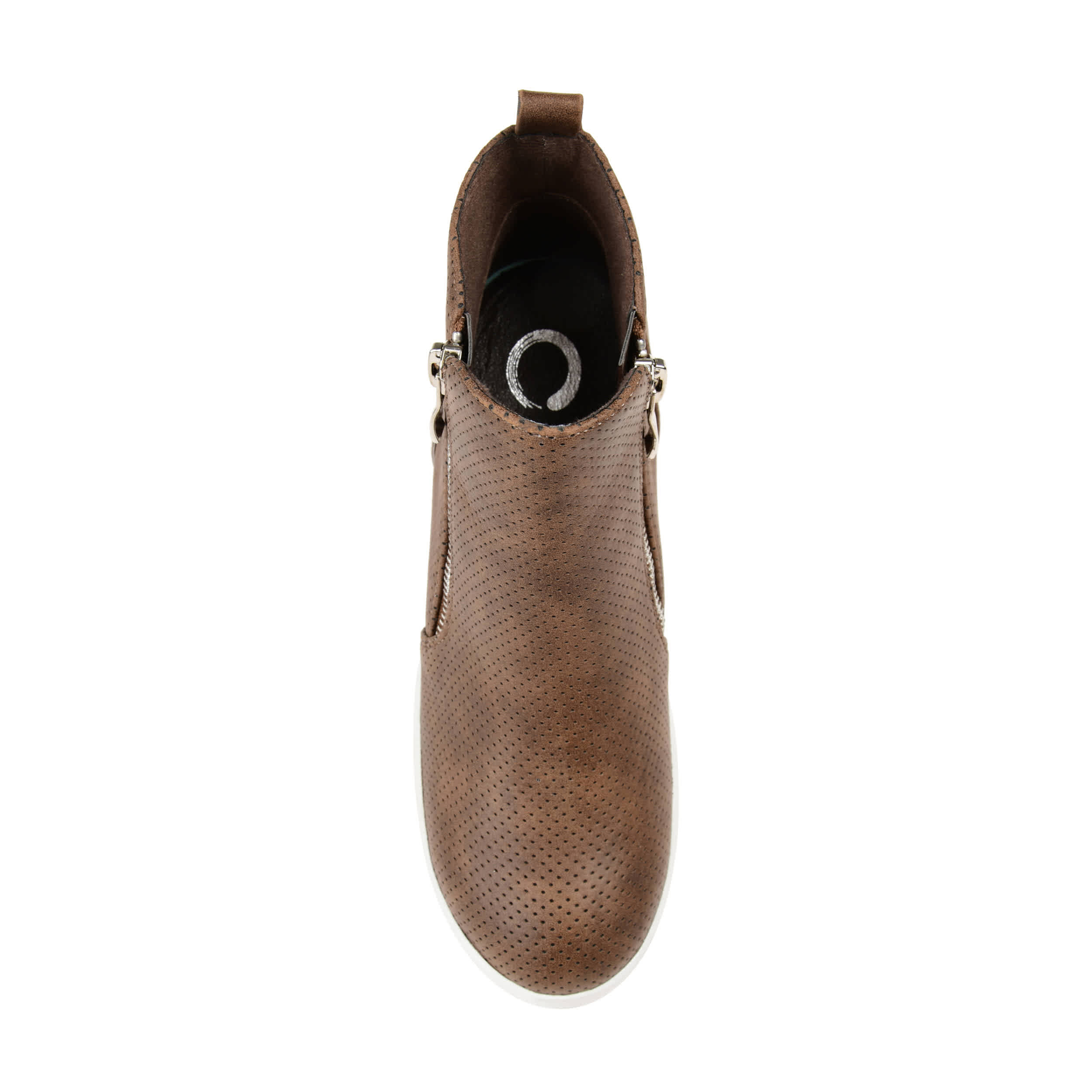 JOURNEE COLLECTION-WOMENS PENNELOPE WEDGE SNEAKER-BROWN & 