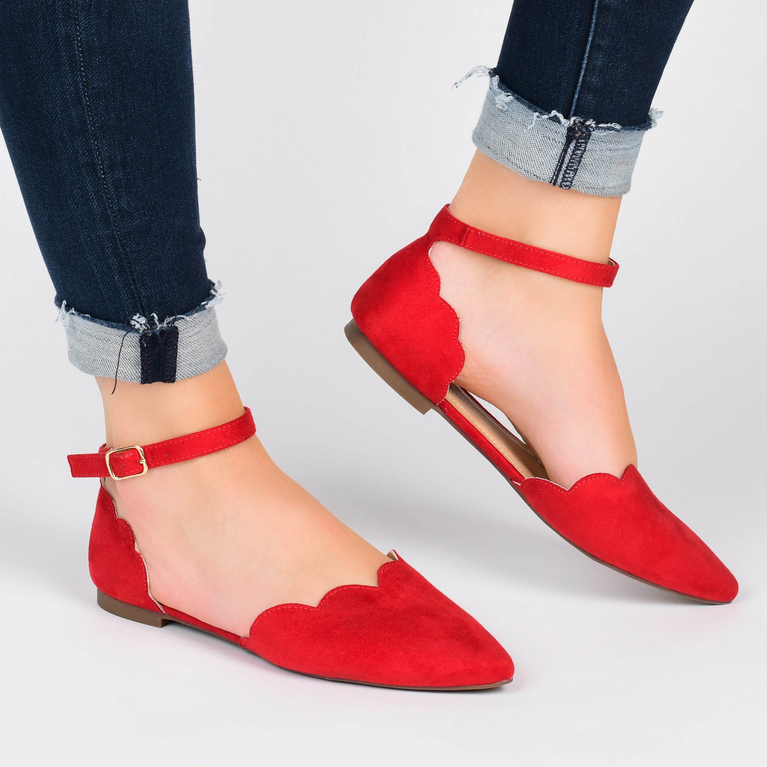 JOURNEE COLLECTION-WOMENS LANA FLAT-OLIVE & 