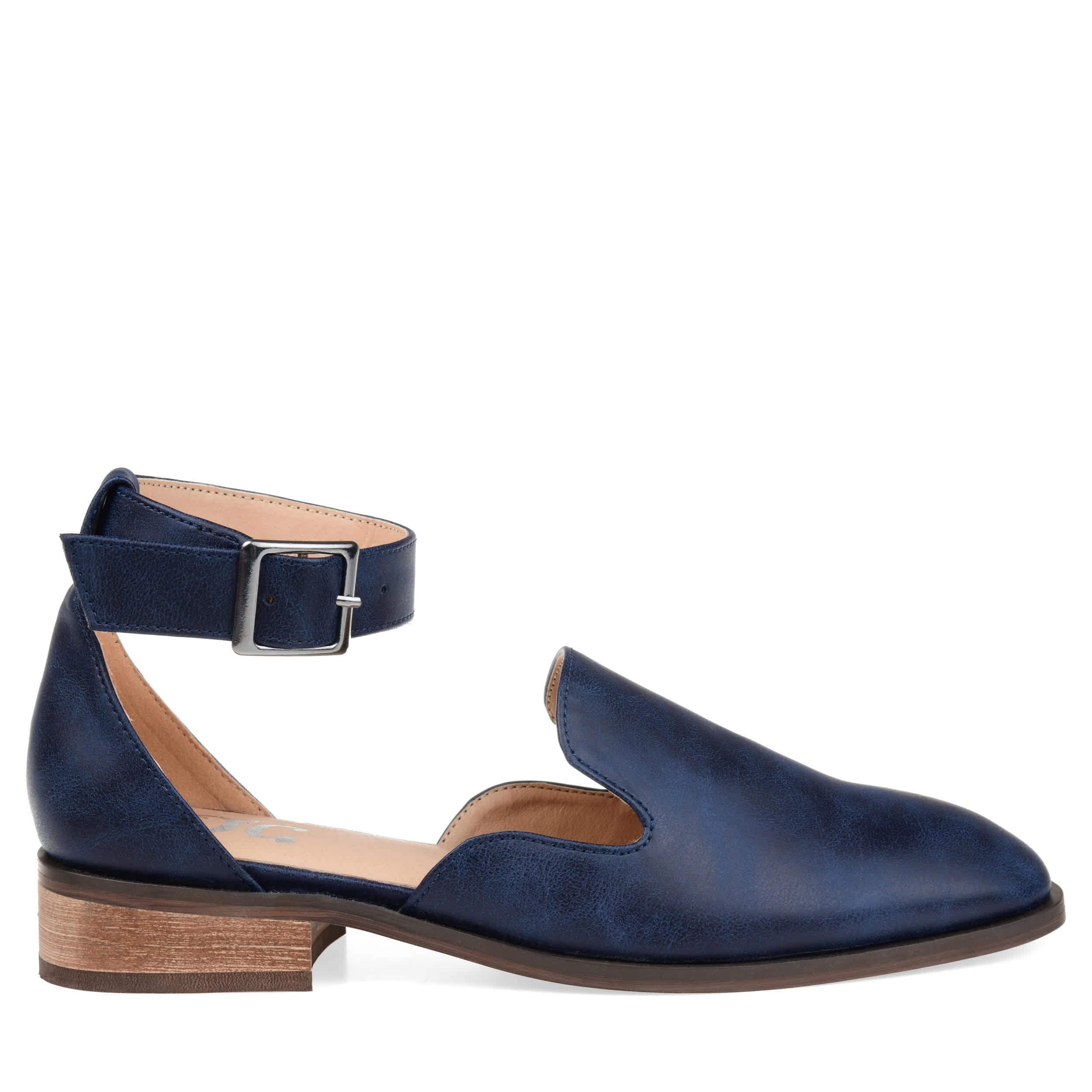JOURNEE COLLECTION-WOMENS LORETA FLAT-NAVY & 