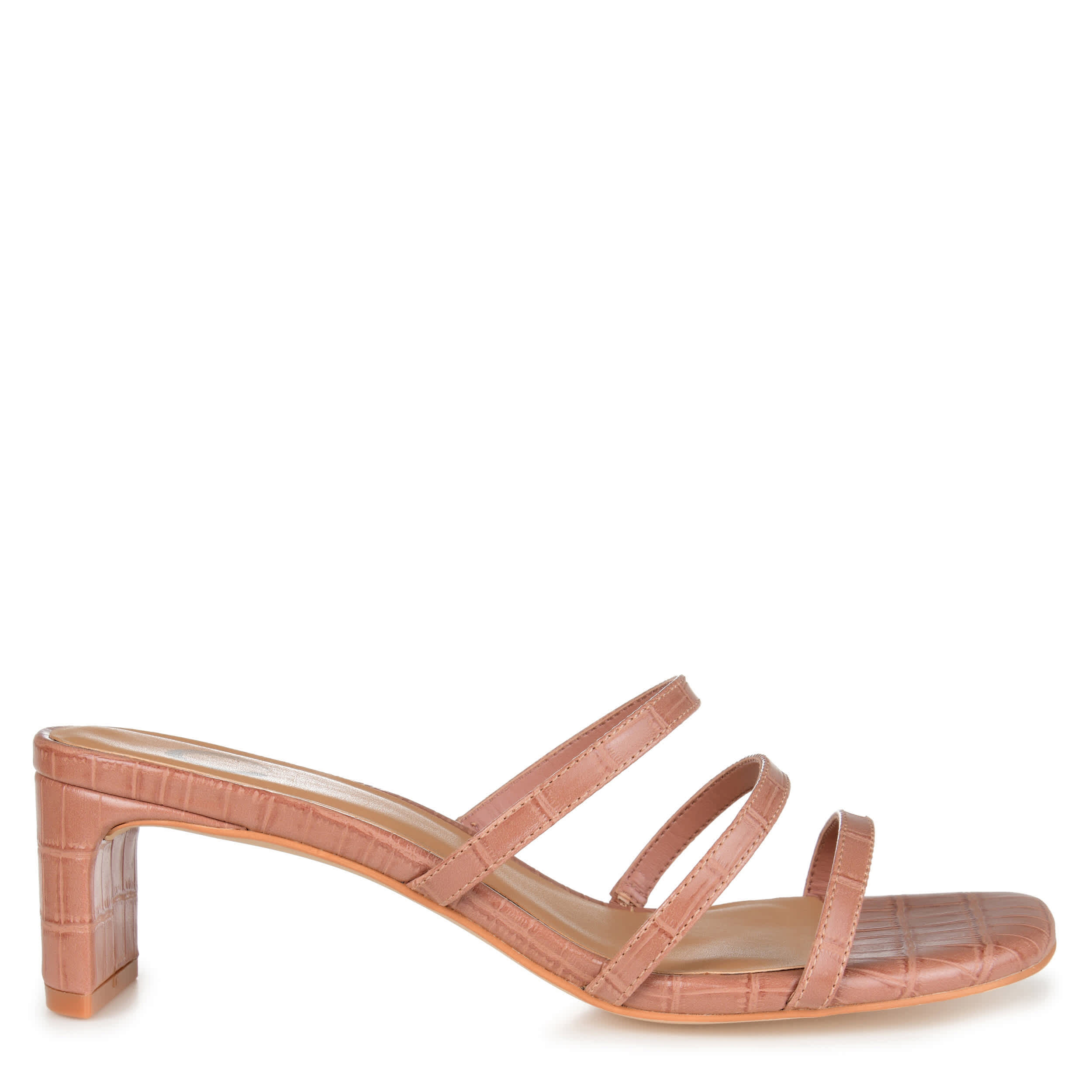 JOURNEE COLLECTION-WOMENS HARIETT SLIDE SANDAL-PINK & 