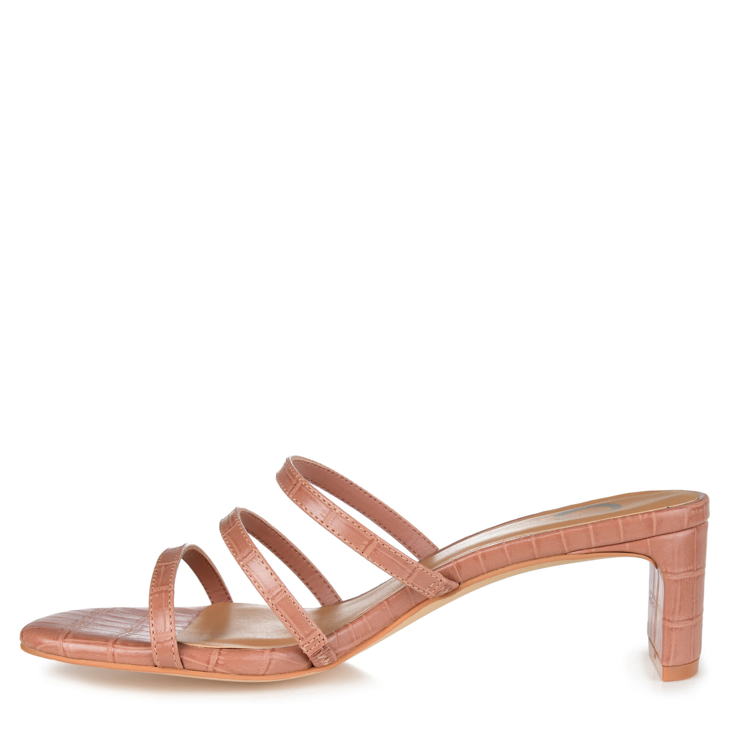 JOURNEE COLLECTION-WOMENS HARIETT SLIDE SANDAL-PINK & 