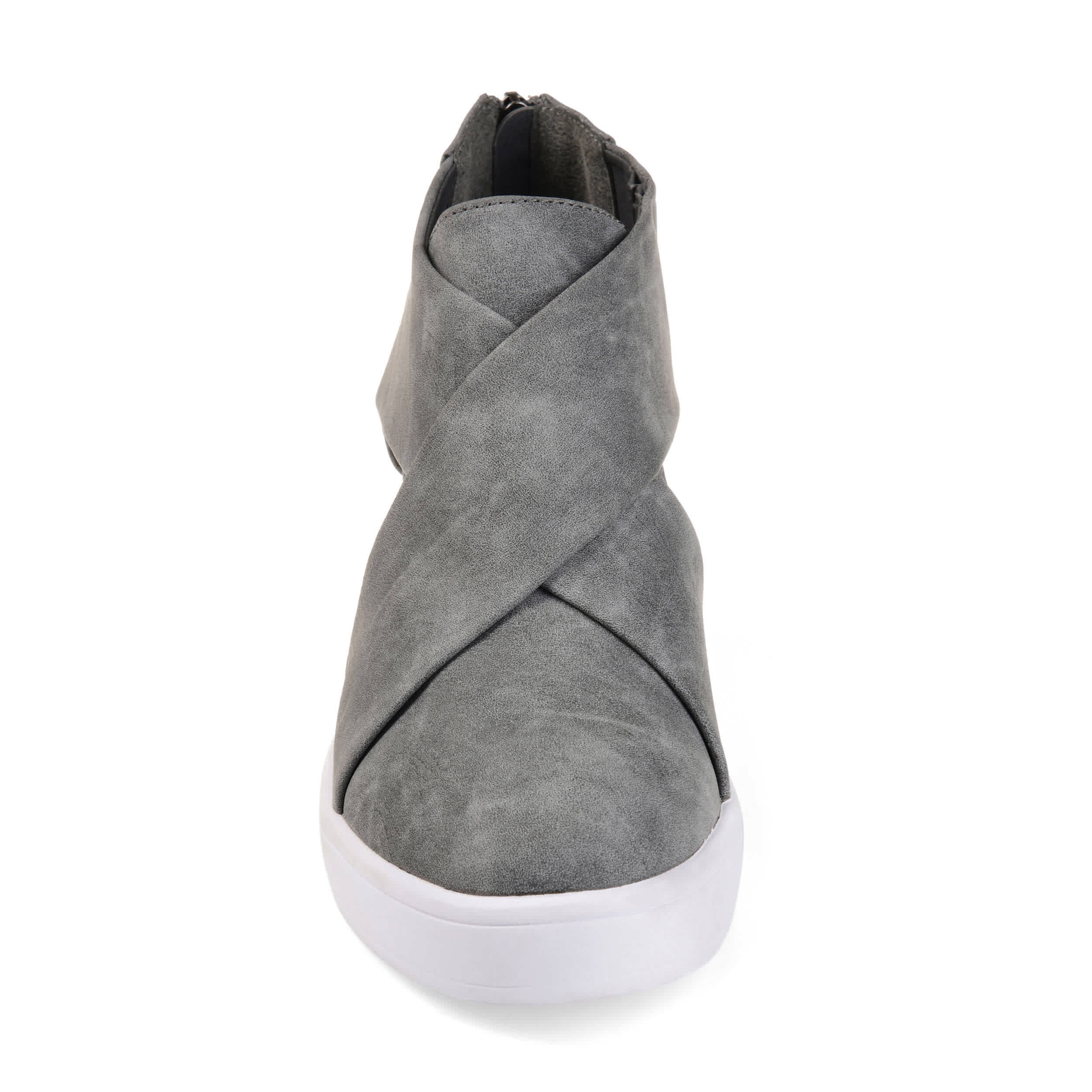 JOURNEE COLLECTION-WOMENS SEENA WEDGE SNEAKER-GREY & 