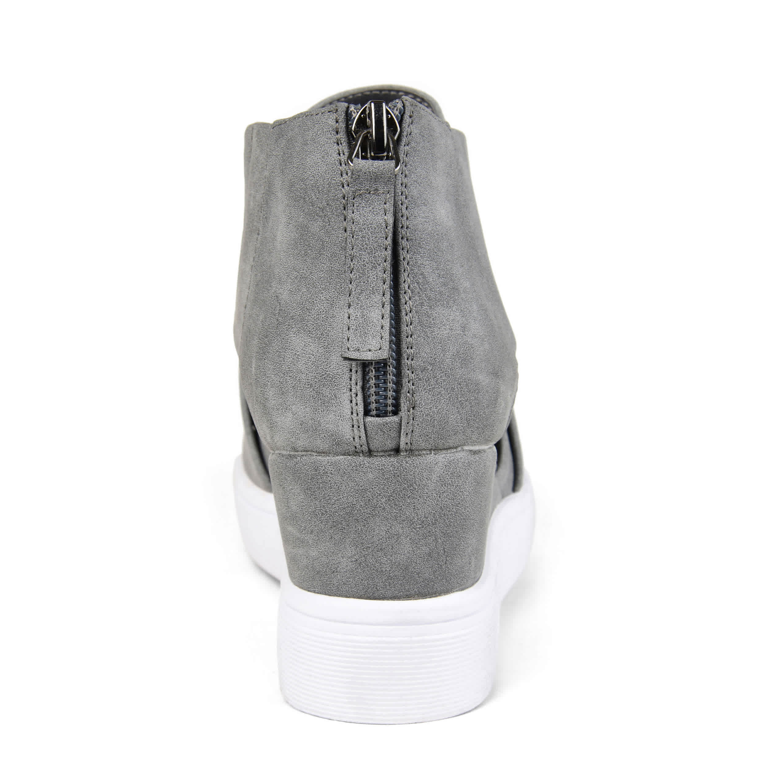 JOURNEE COLLECTION-WOMENS SEENA WEDGE SNEAKER-GREY & 