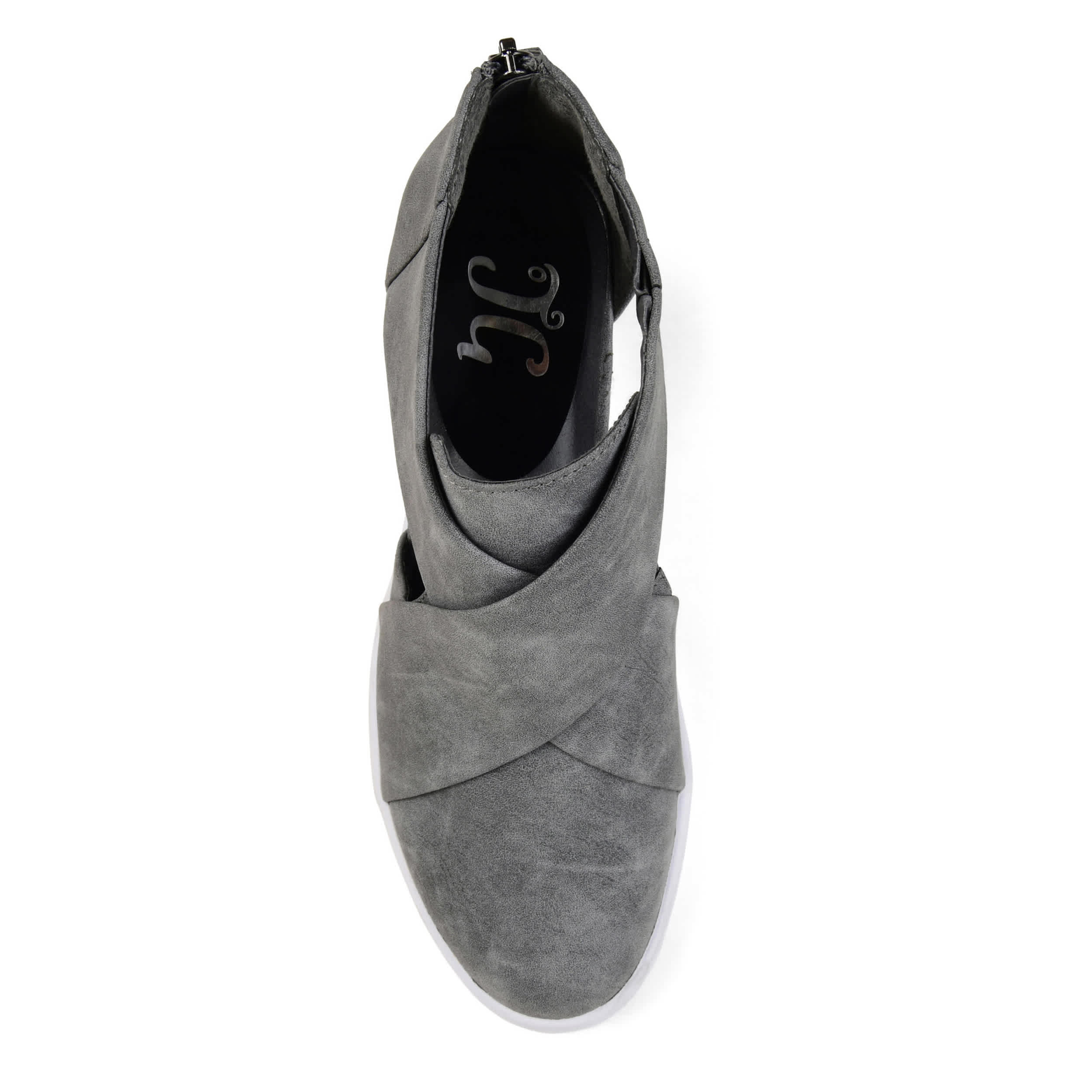JOURNEE COLLECTION-WOMENS SEENA WEDGE SNEAKER-GREY & 