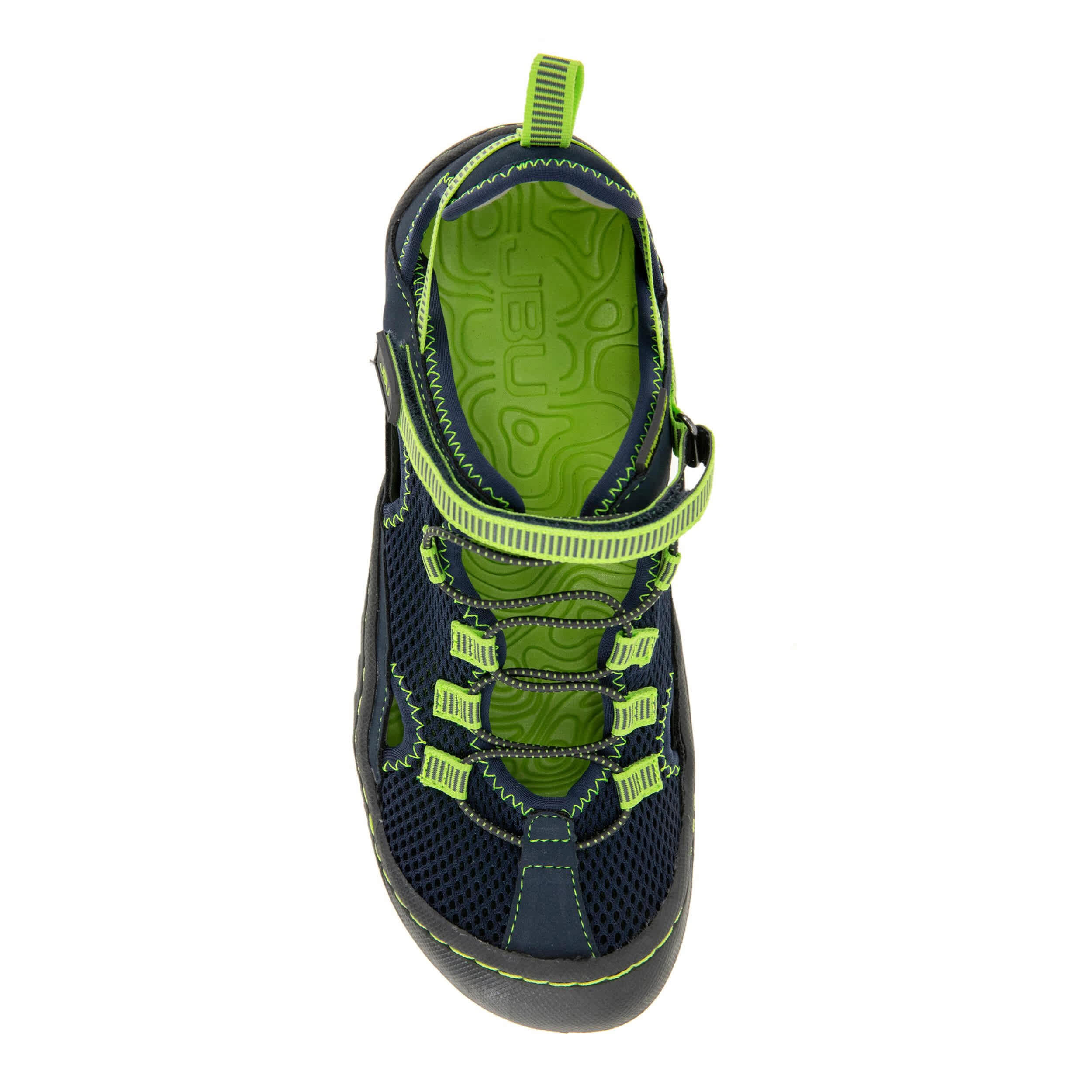 JBU-WOMENS TAHOE N WATER SHOE-NAVY & BRIGHT GREEN