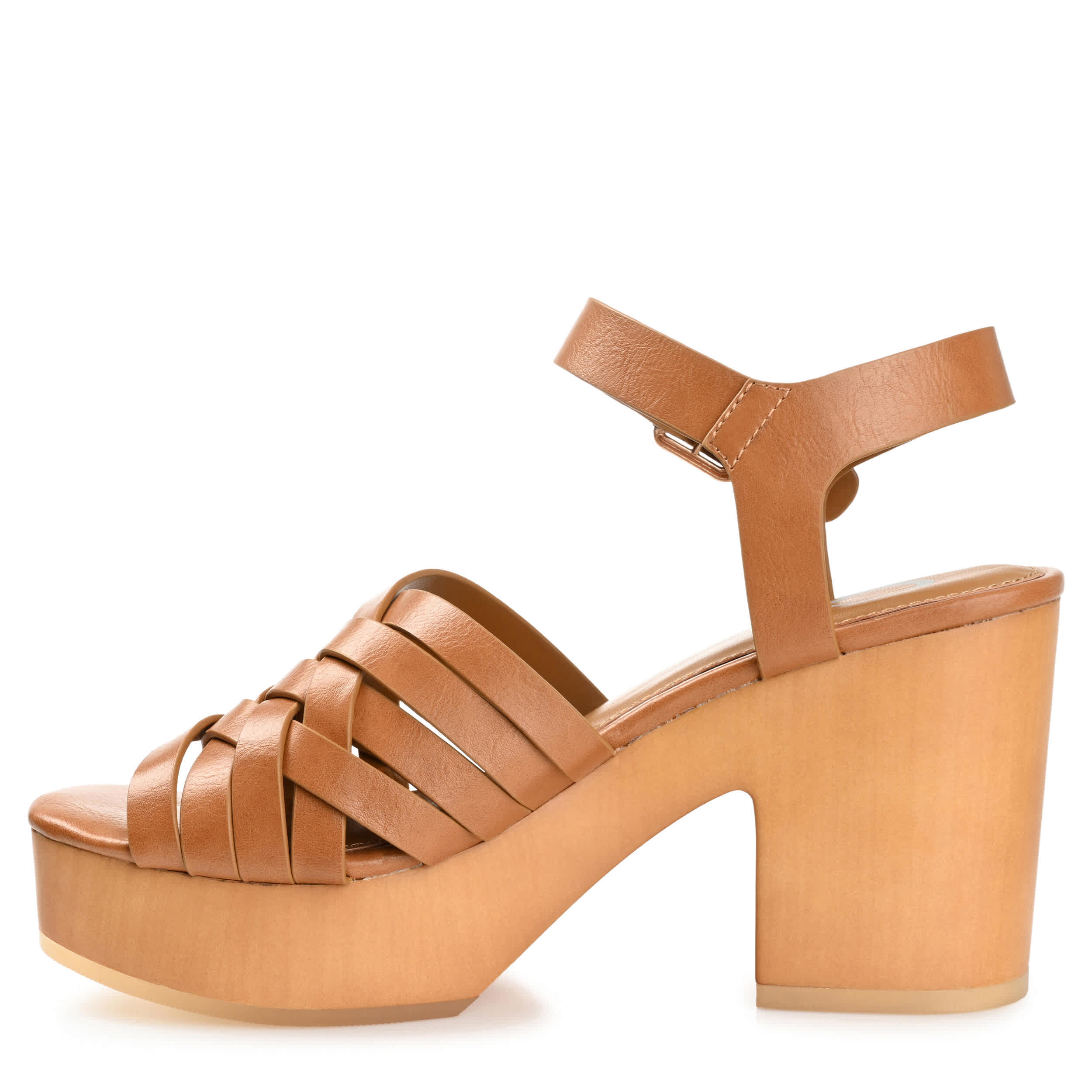 JOURNEE COLLECTION-WOMENS ADDISYN PLATFORM SANDAL-BROWN & 