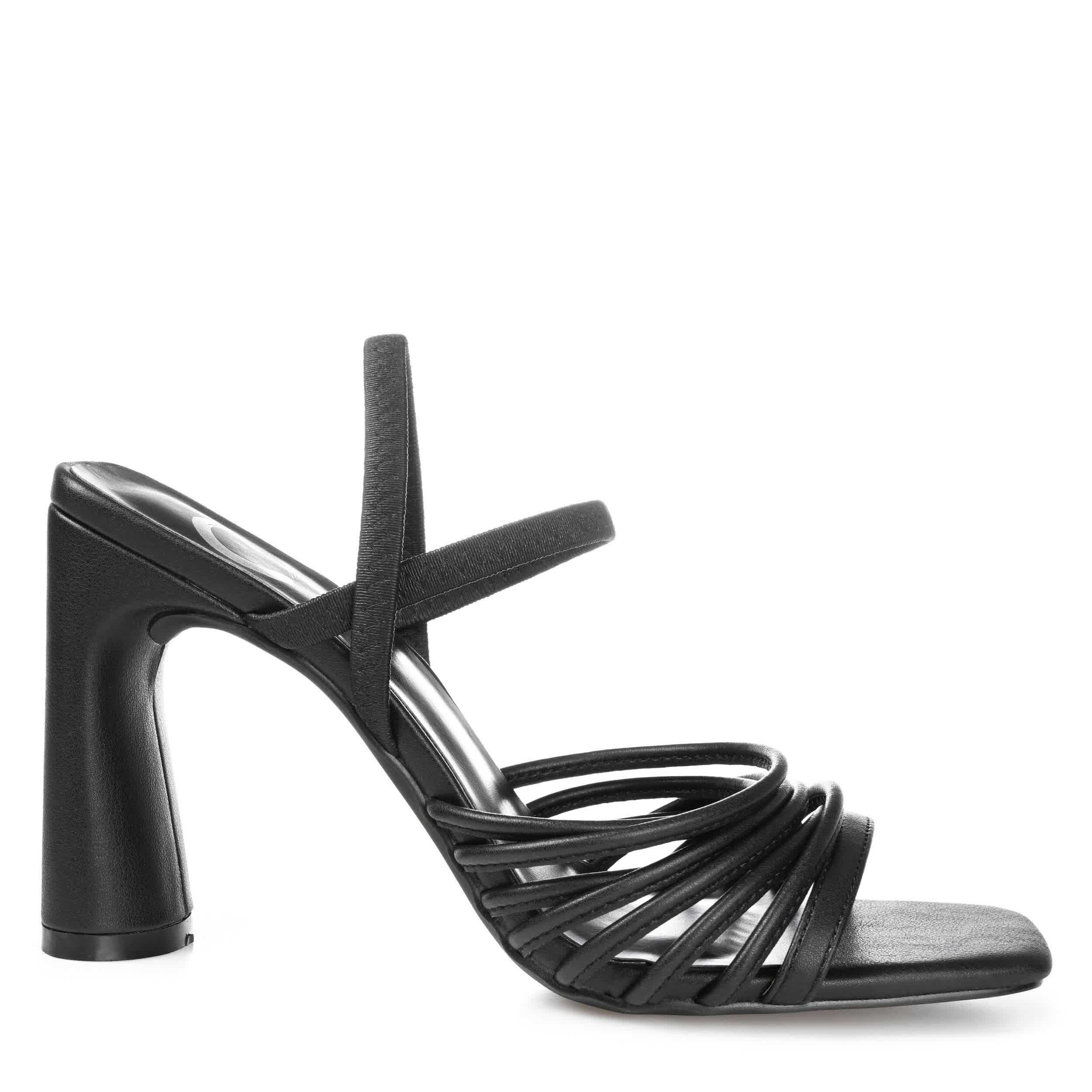 JOURNEE COLLECTION-WOMENS HERA SANDAL-BLACK & 