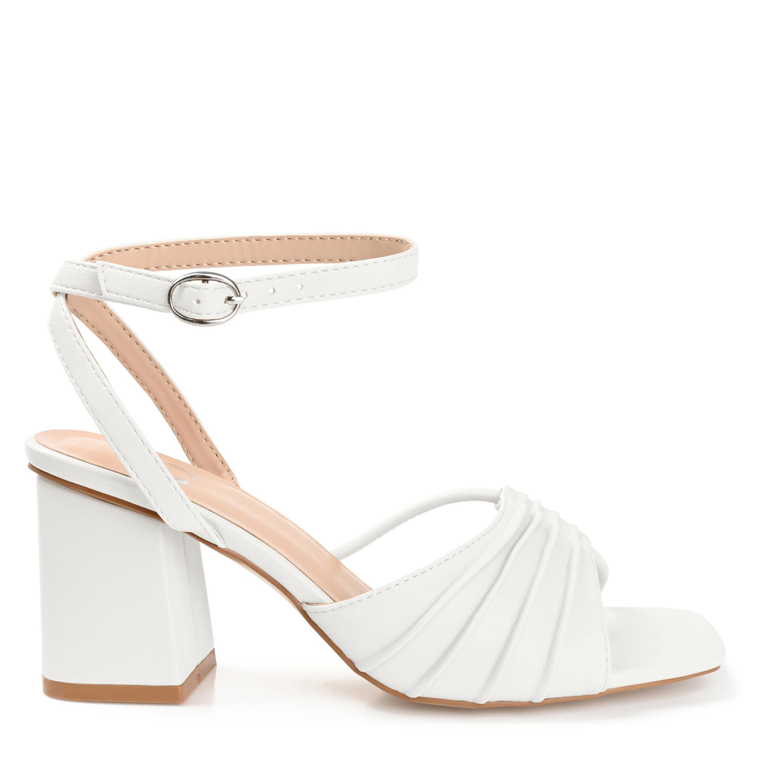 JOURNEE COLLECTION-WOMENS SHILLO SANDAL-WHITE & 