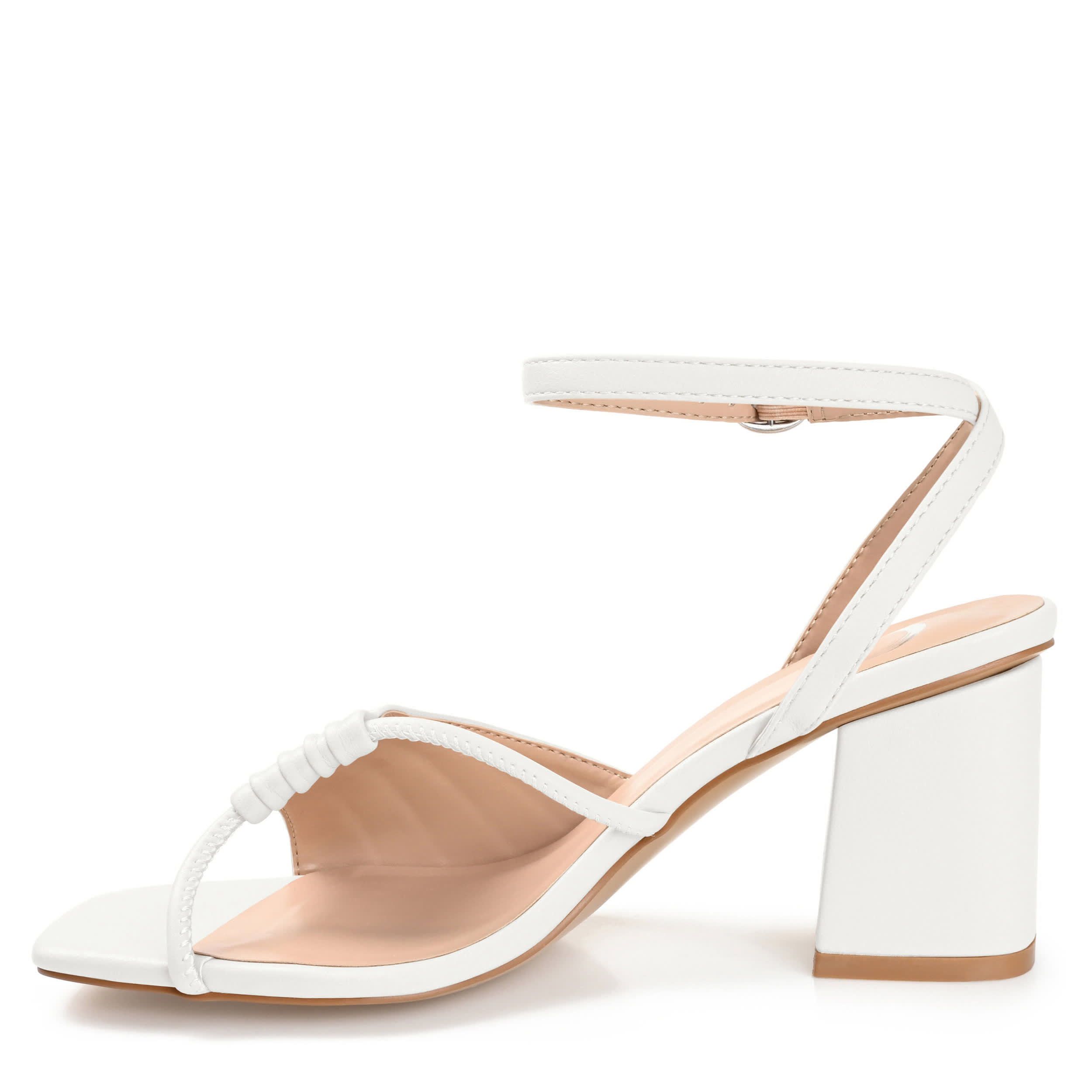 JOURNEE COLLECTION-WOMENS SHILLO SANDAL-WHITE & 