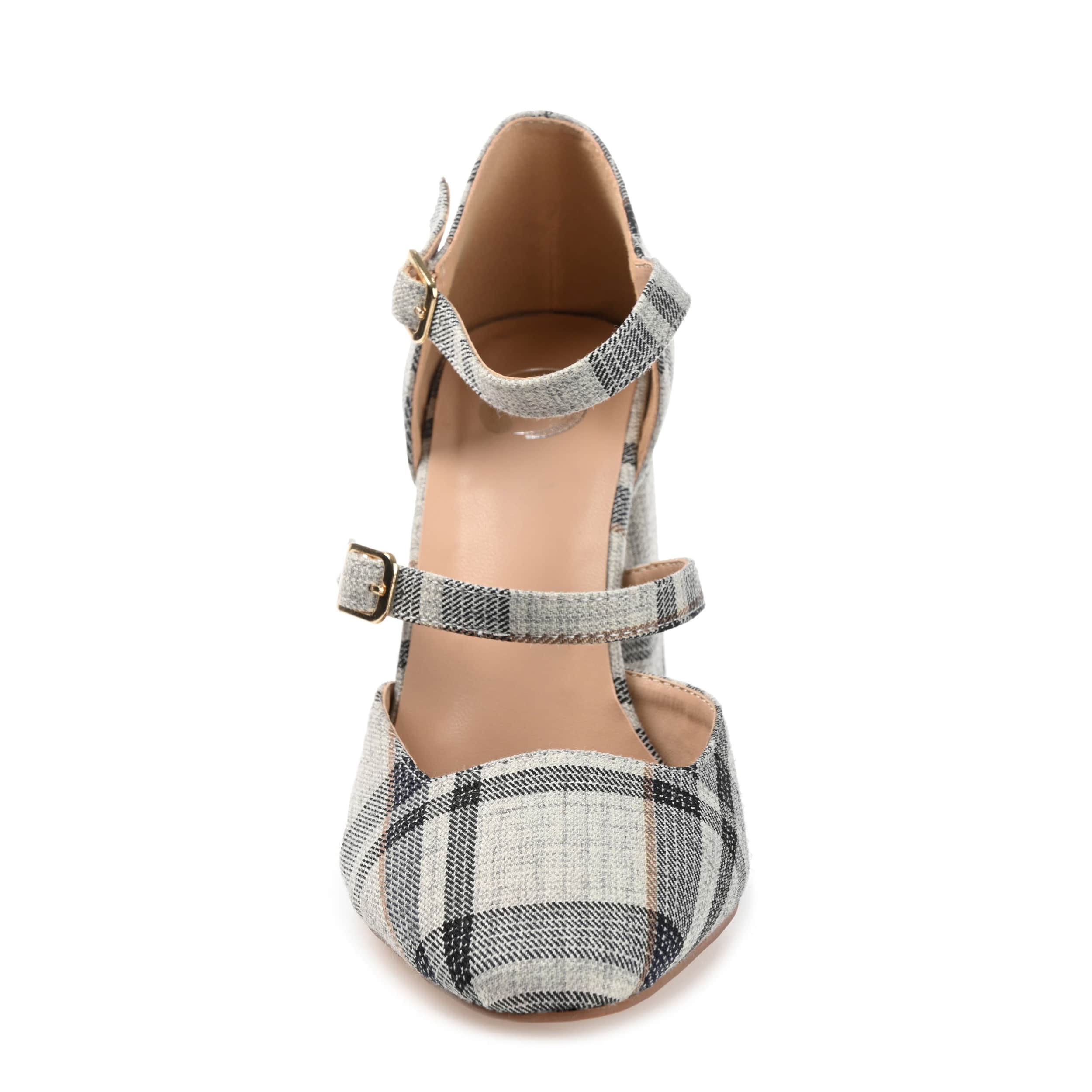 JOURNEE COLLECTION-WOMENS ISADORAH PUMP-PLAID & BLACK