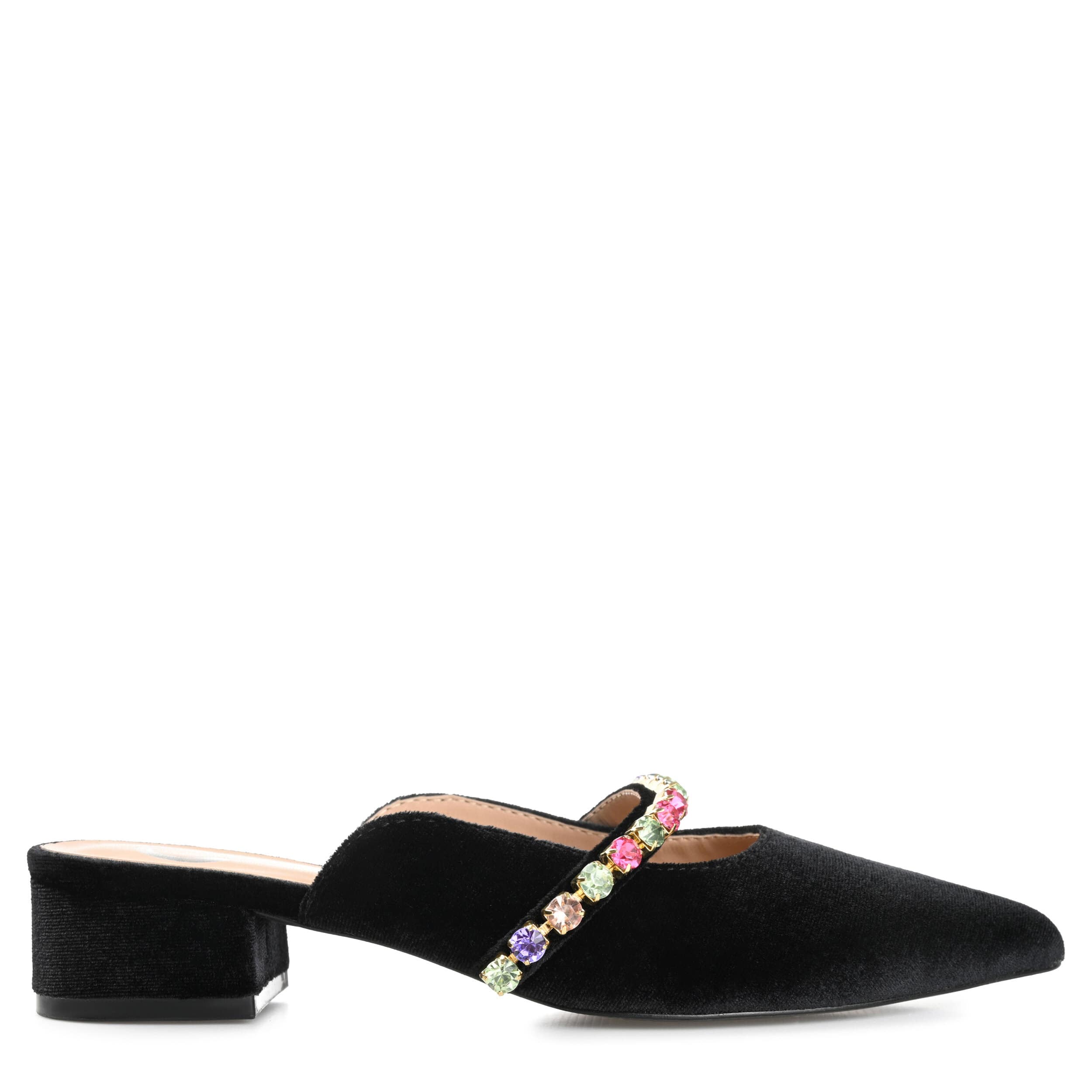 JOURNEE COLLECTION-WOMENS JEWEL FLAT-BLACK & 