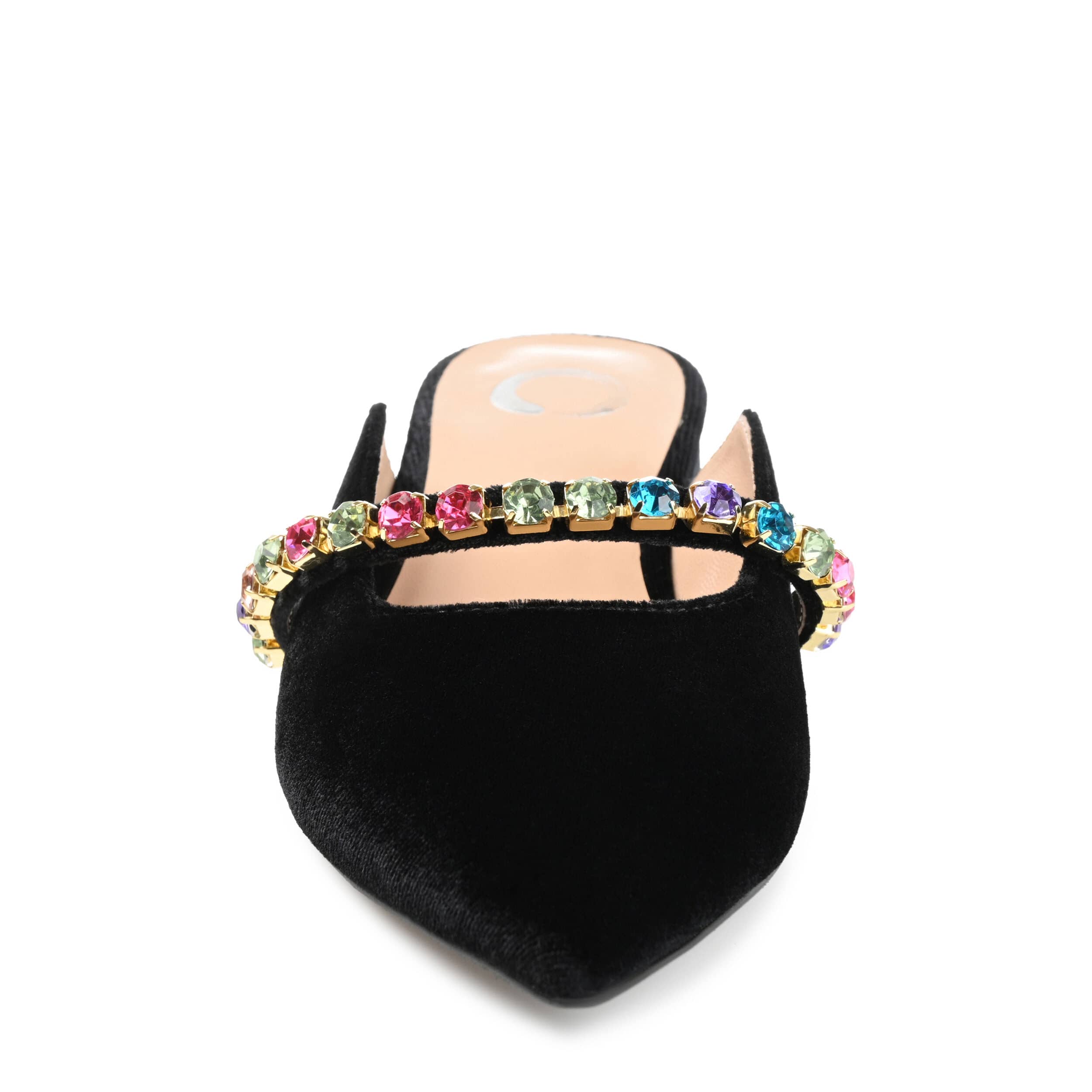 JOURNEE COLLECTION-WOMENS JEWEL FLAT-BLACK & 