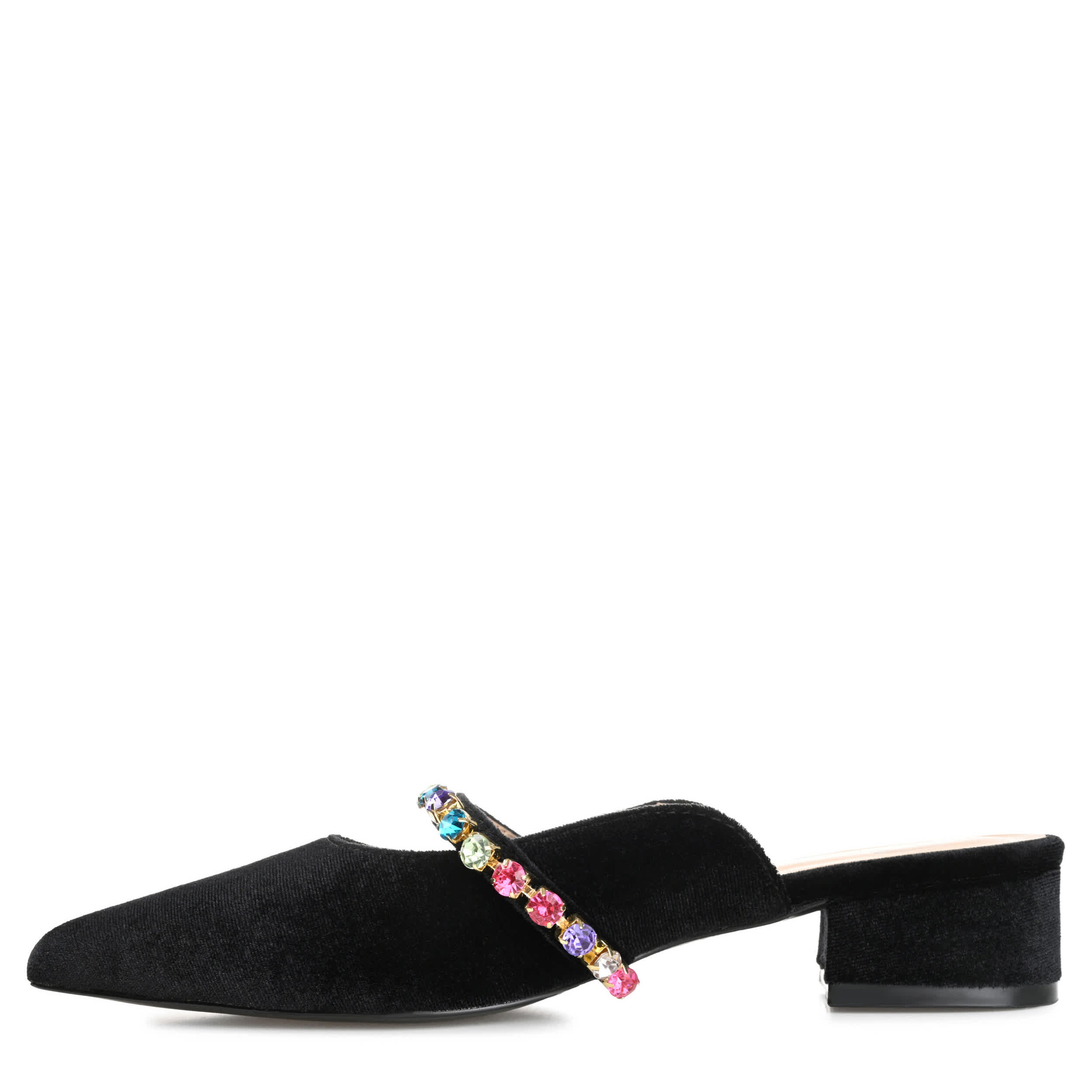 JOURNEE COLLECTION-WOMENS JEWEL FLAT-BLACK & 