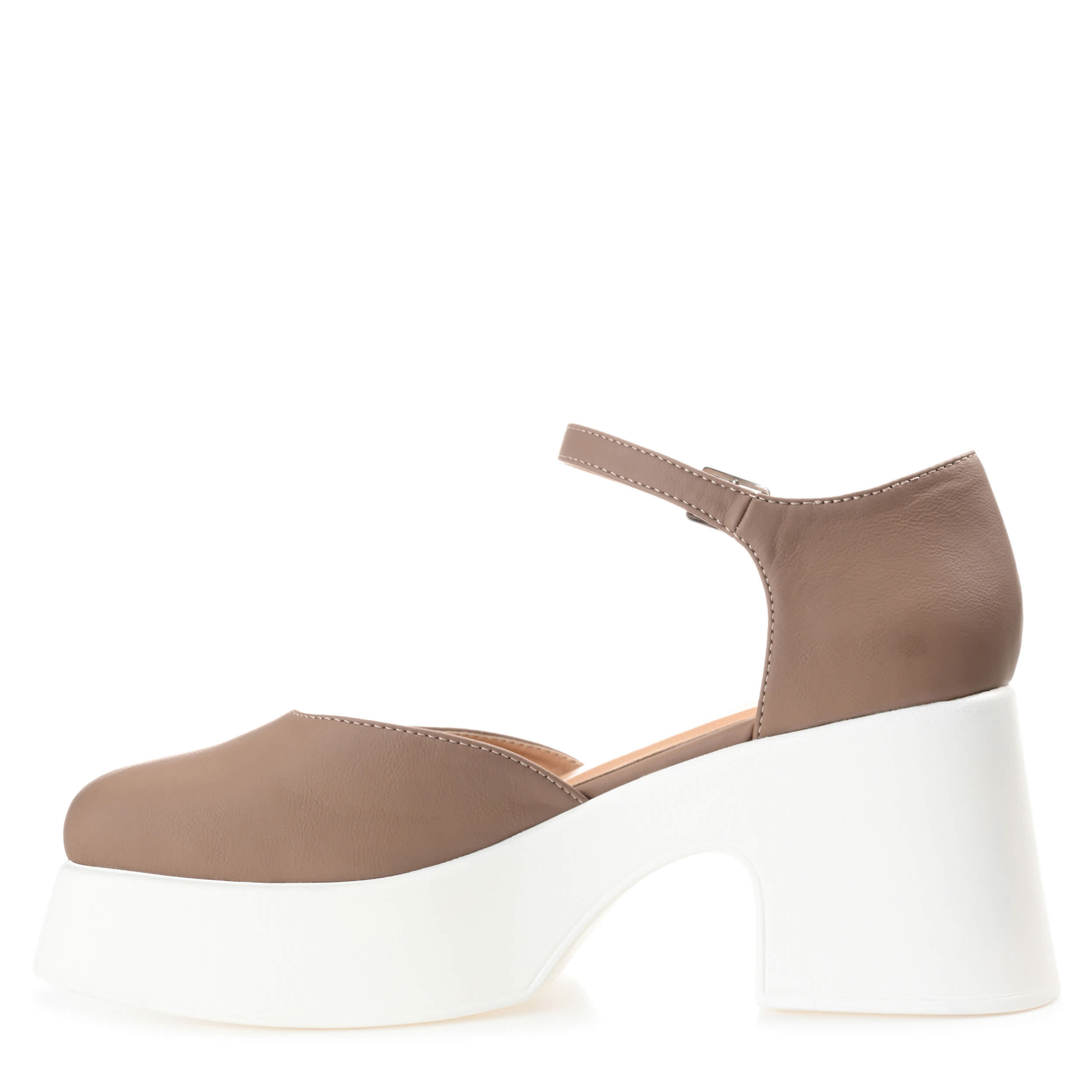 JOURNEE COLLECTION-WOMENS LIZAA PLATFORM PUMP-TAUPE & 