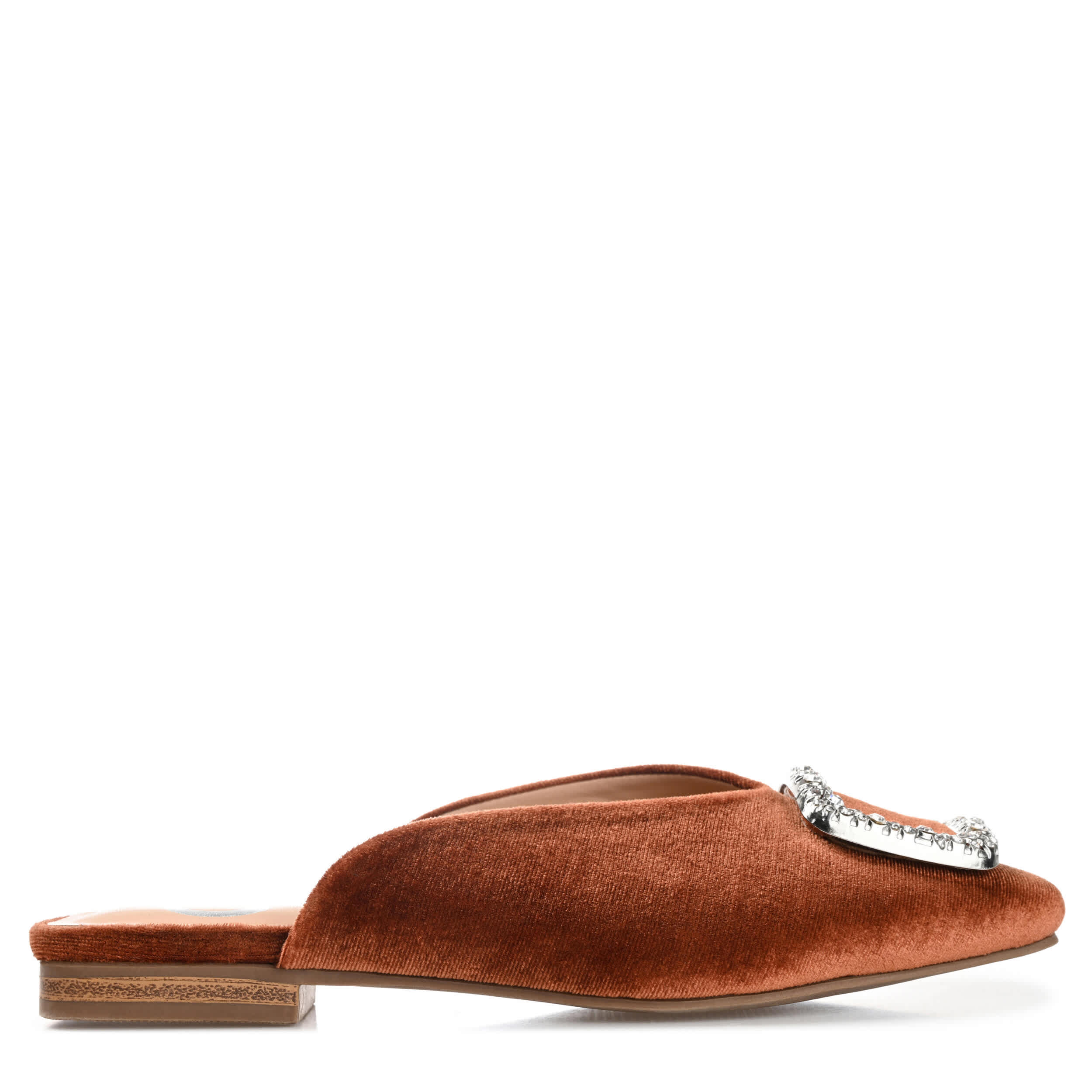 JOURNEE COLLECTION-WOMENS SONNIA MULE FLAT-BROWN & 