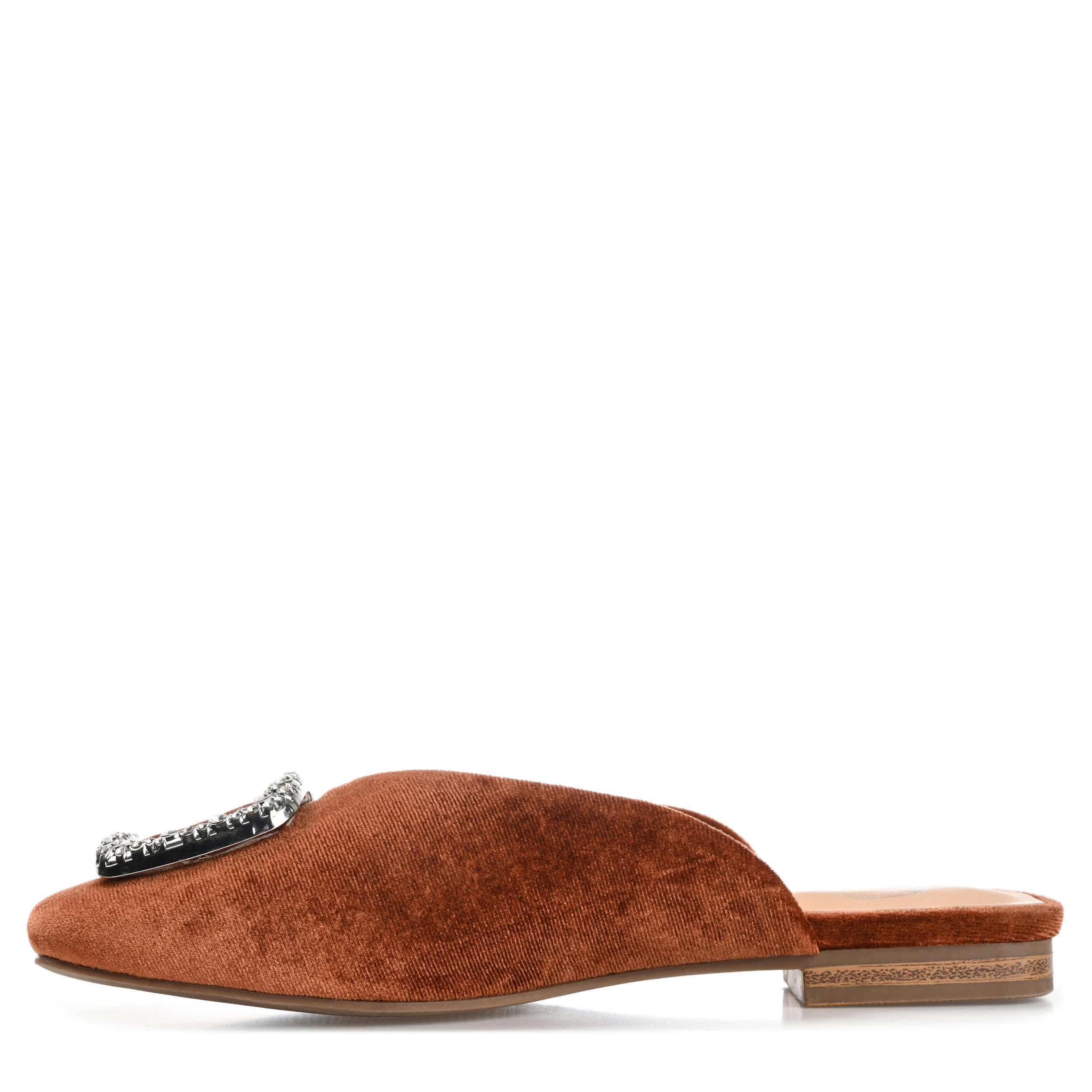 JOURNEE COLLECTION-WOMENS SONNIA MULE FLAT-BROWN & 