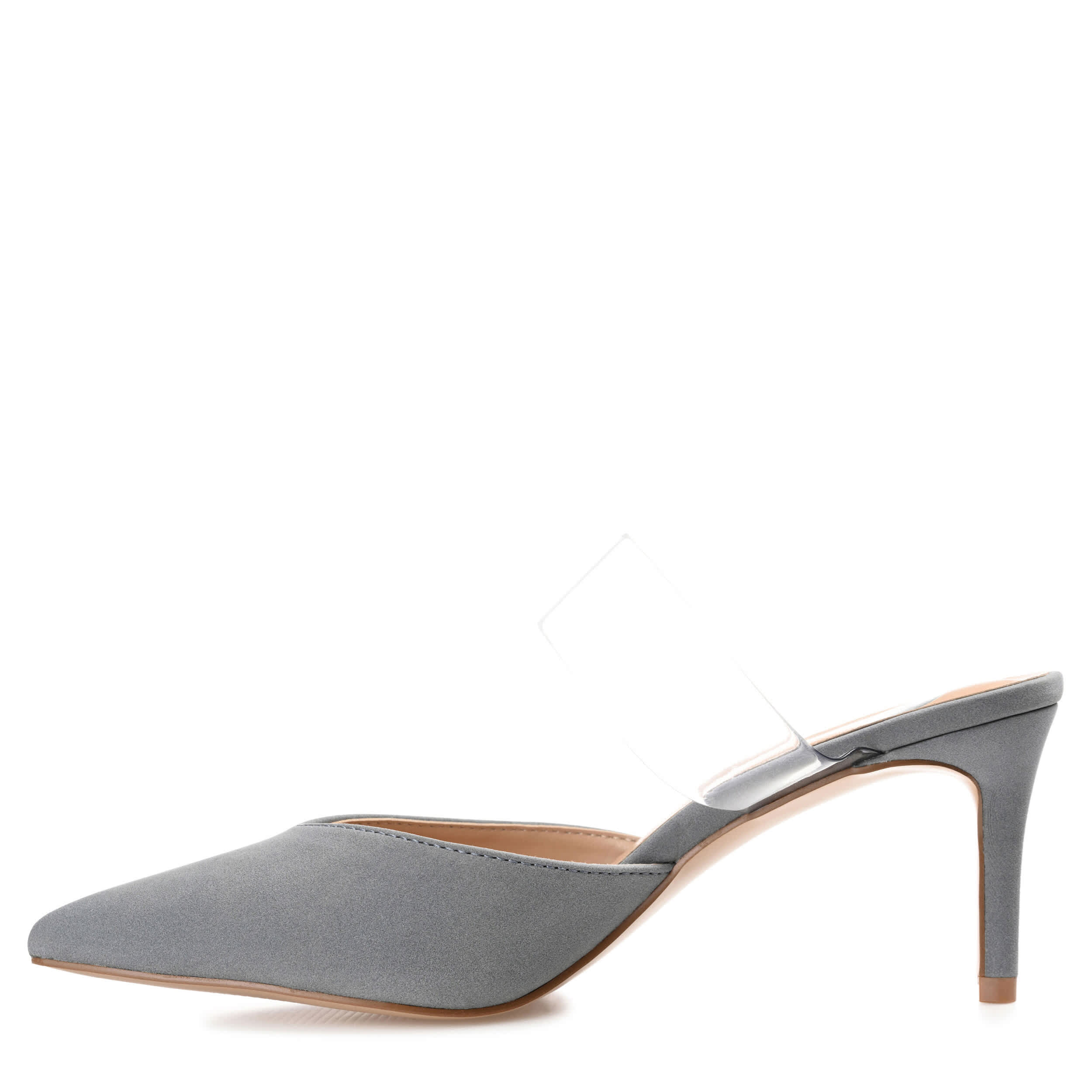 JOURNEE COLLECTION-WOMENS OLLIE MULE PUMP-STONE & 