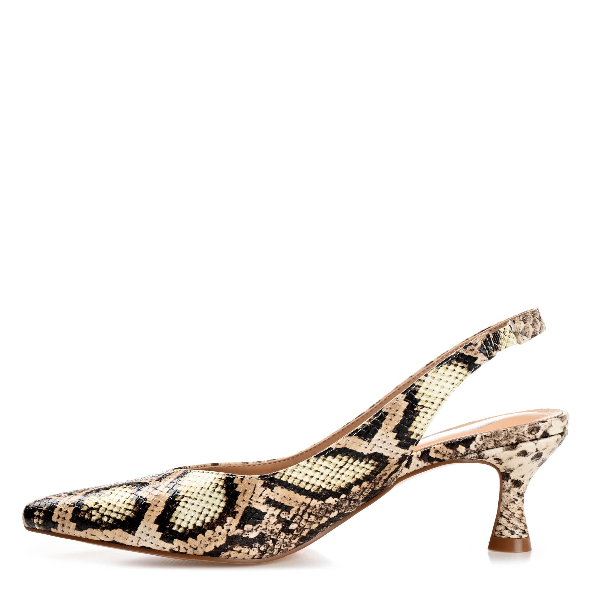JOURNEE COLLECTION-WOMENS MIKOA PUMP-TAN & SNAKE
