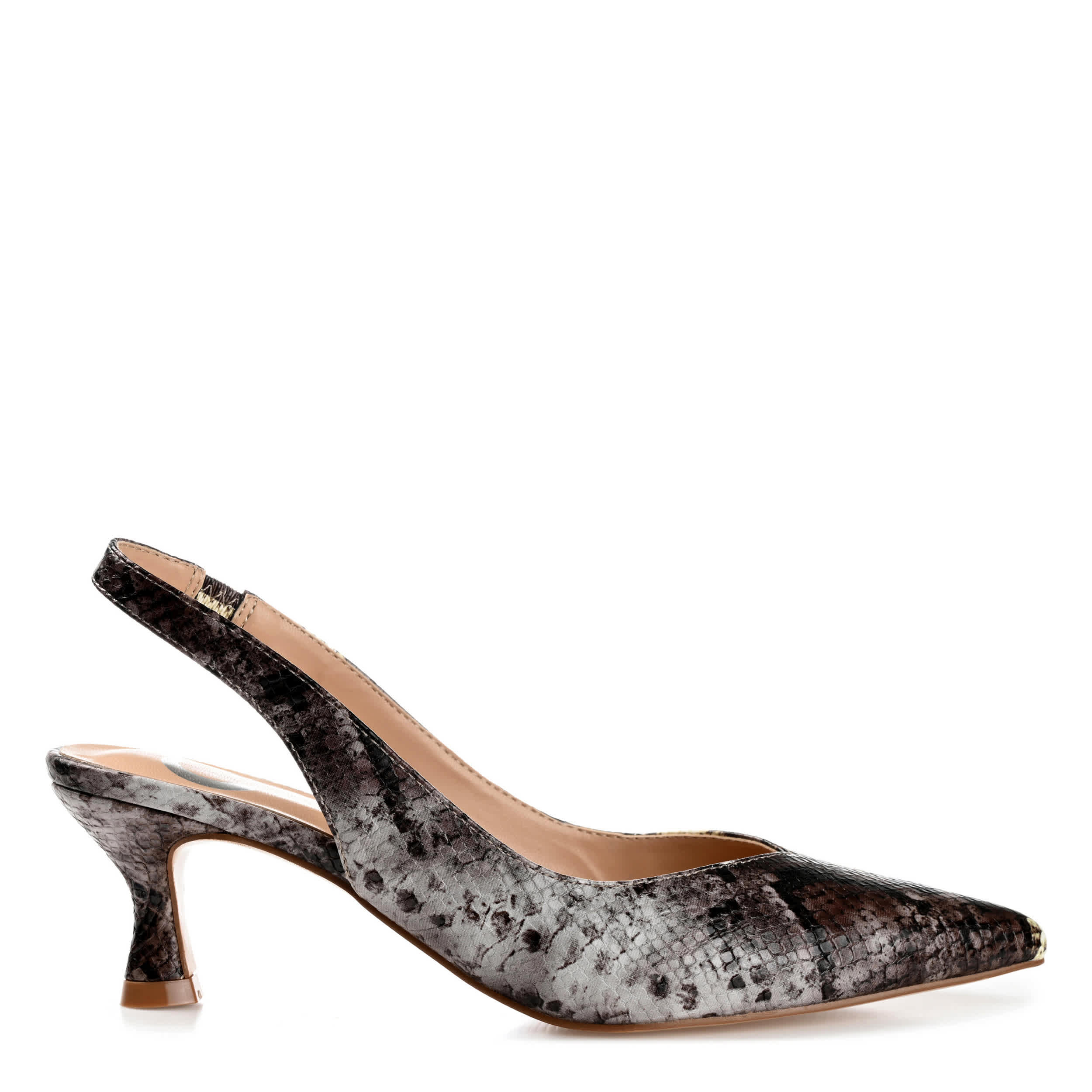 JOURNEE COLLECTION-WOMENS MIKOA PUMP-BROWN & SNAKE