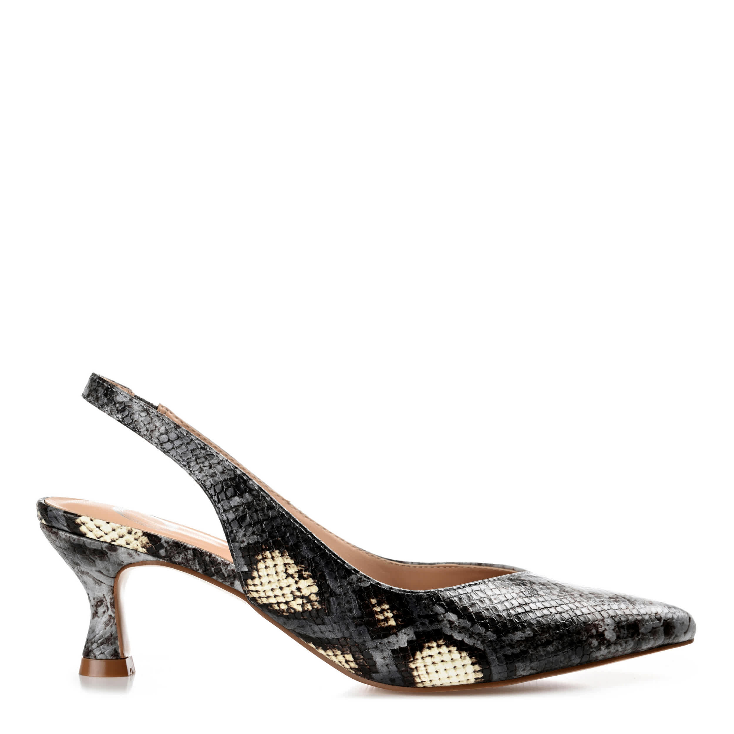 JOURNEE COLLECTION-WOMENS MIKOA PUMP-GREY & SNAKE