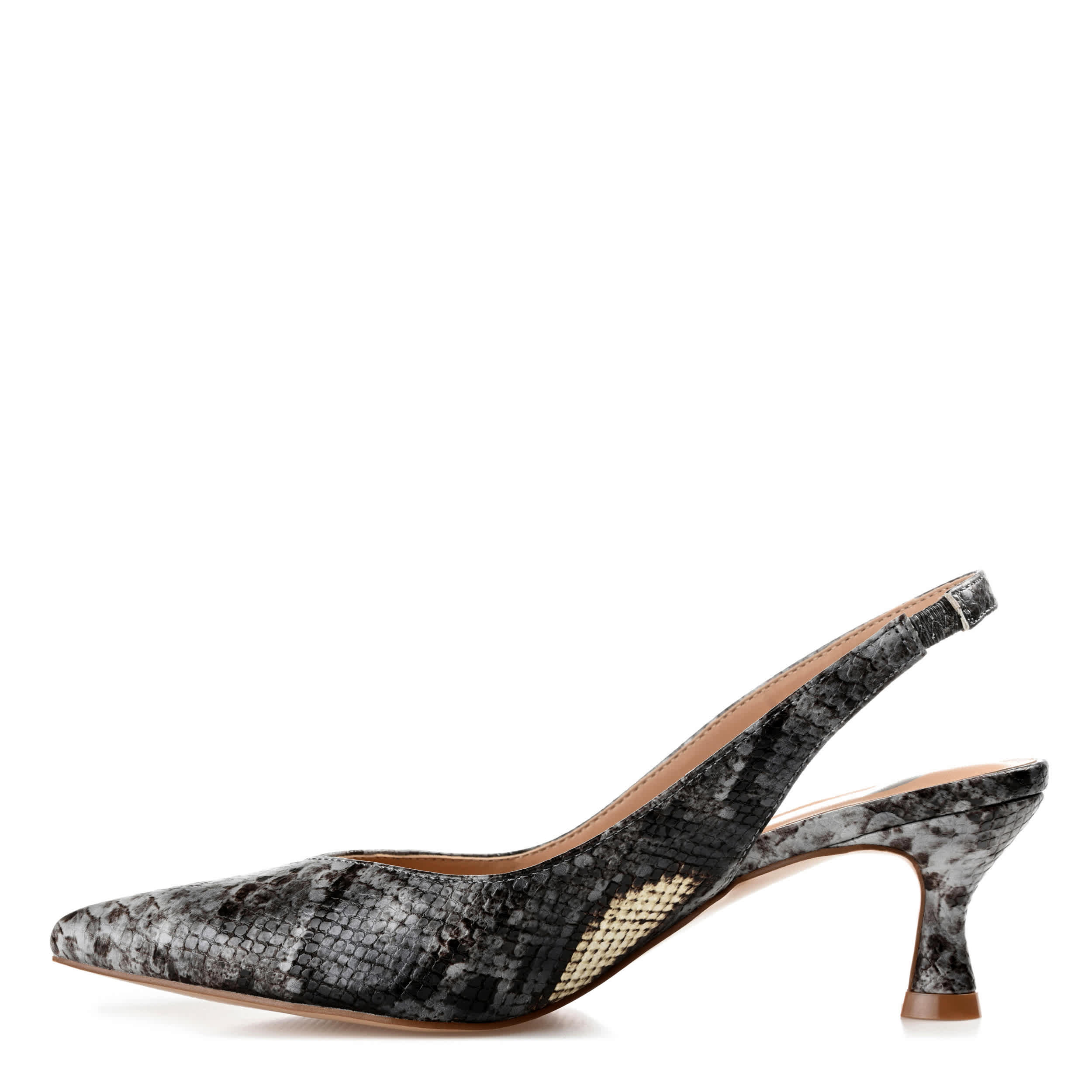 JOURNEE COLLECTION-WOMENS MIKOA PUMP-GREY & SNAKE