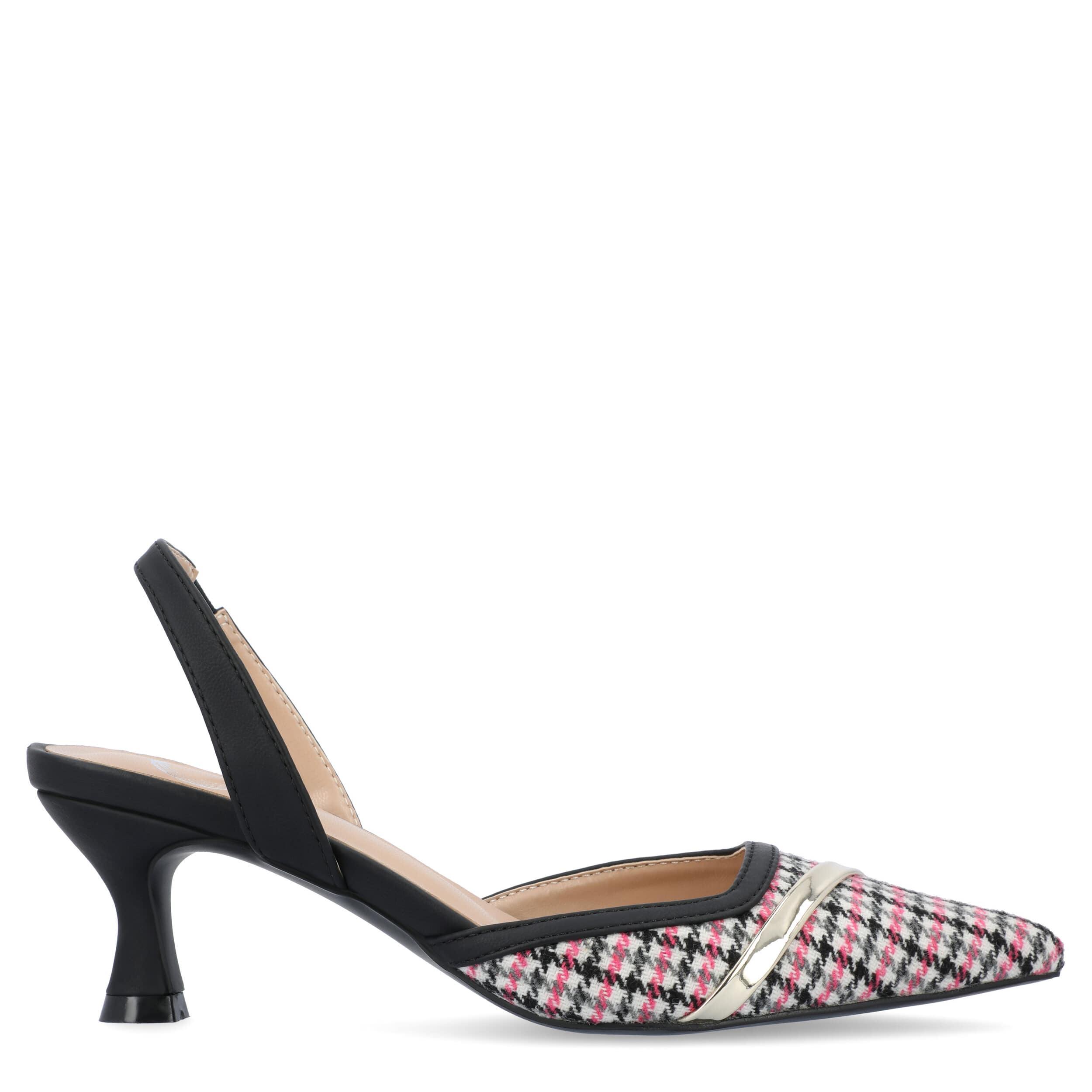 JOURNEE COLLECTION-WOMENS NELLIA PUMP-BLACK & 