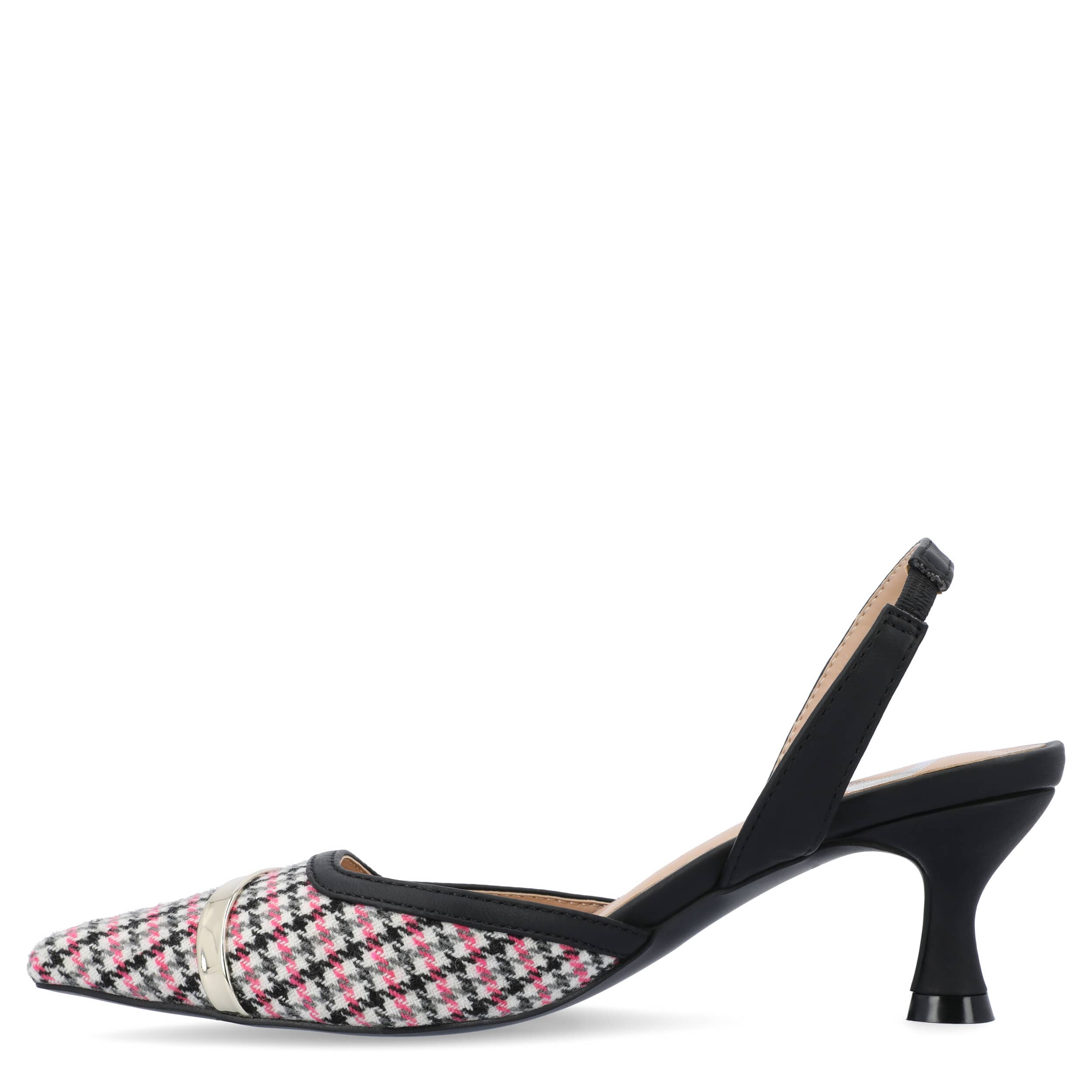 JOURNEE COLLECTION-WOMENS NELLIA PUMP-BLACK & 