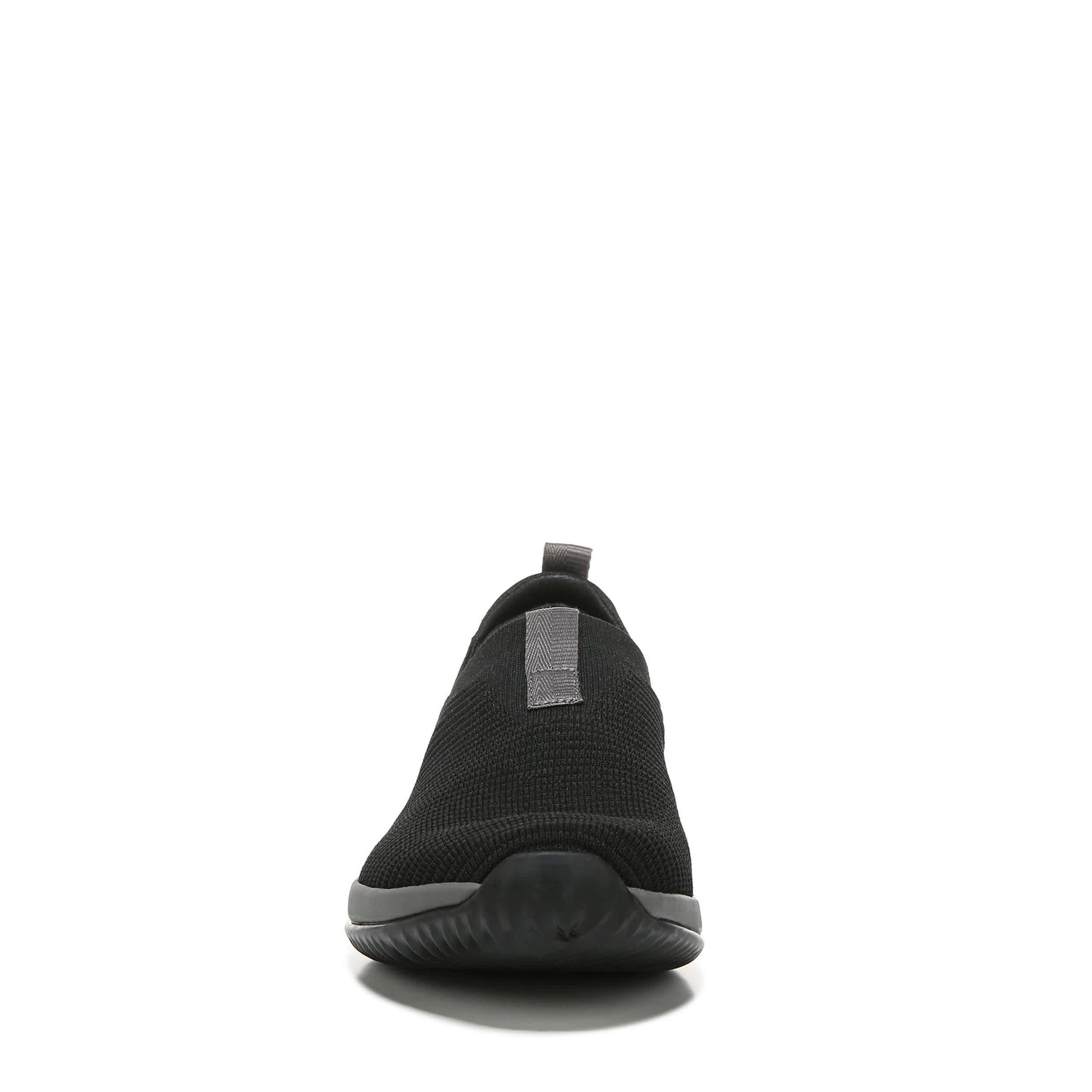 RYKA-WOMENS ECHO KNIT SLIP ON SNEAKER-BLACK & 