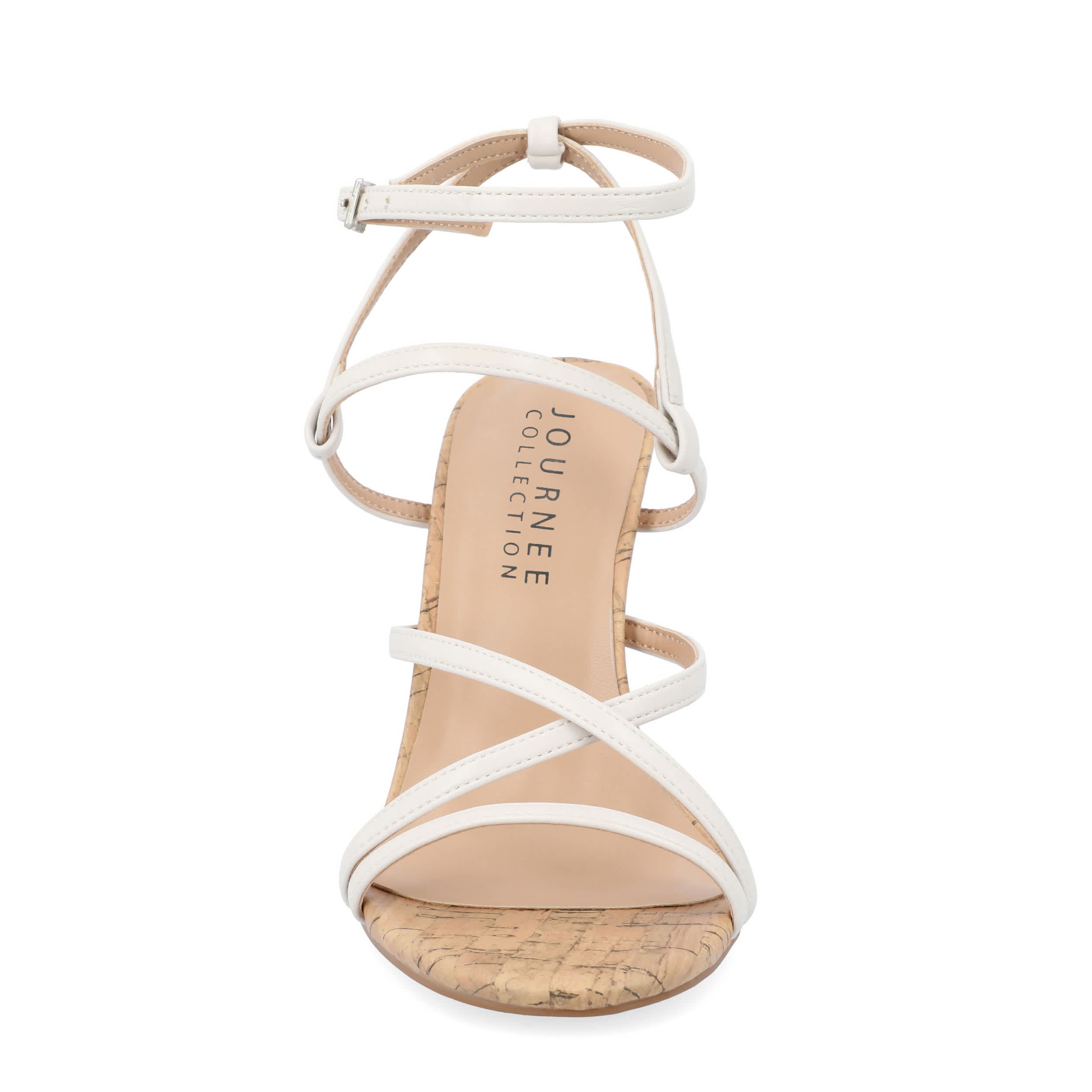 JOURNEE COLLECTION-WOMENS FYLISSA SANDAL-OFF WHITE & 