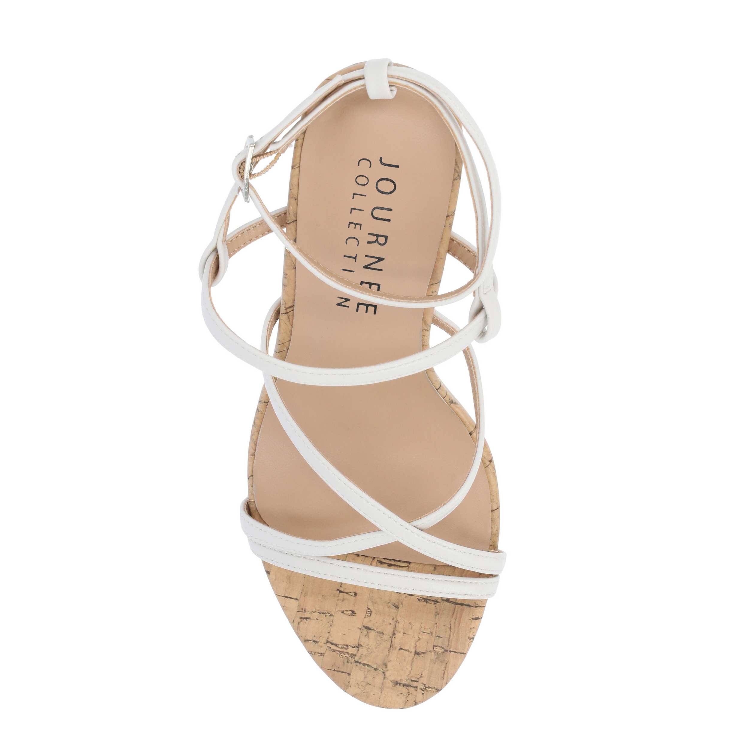 JOURNEE COLLECTION-WOMENS FYLISSA SANDAL-OFF WHITE & 