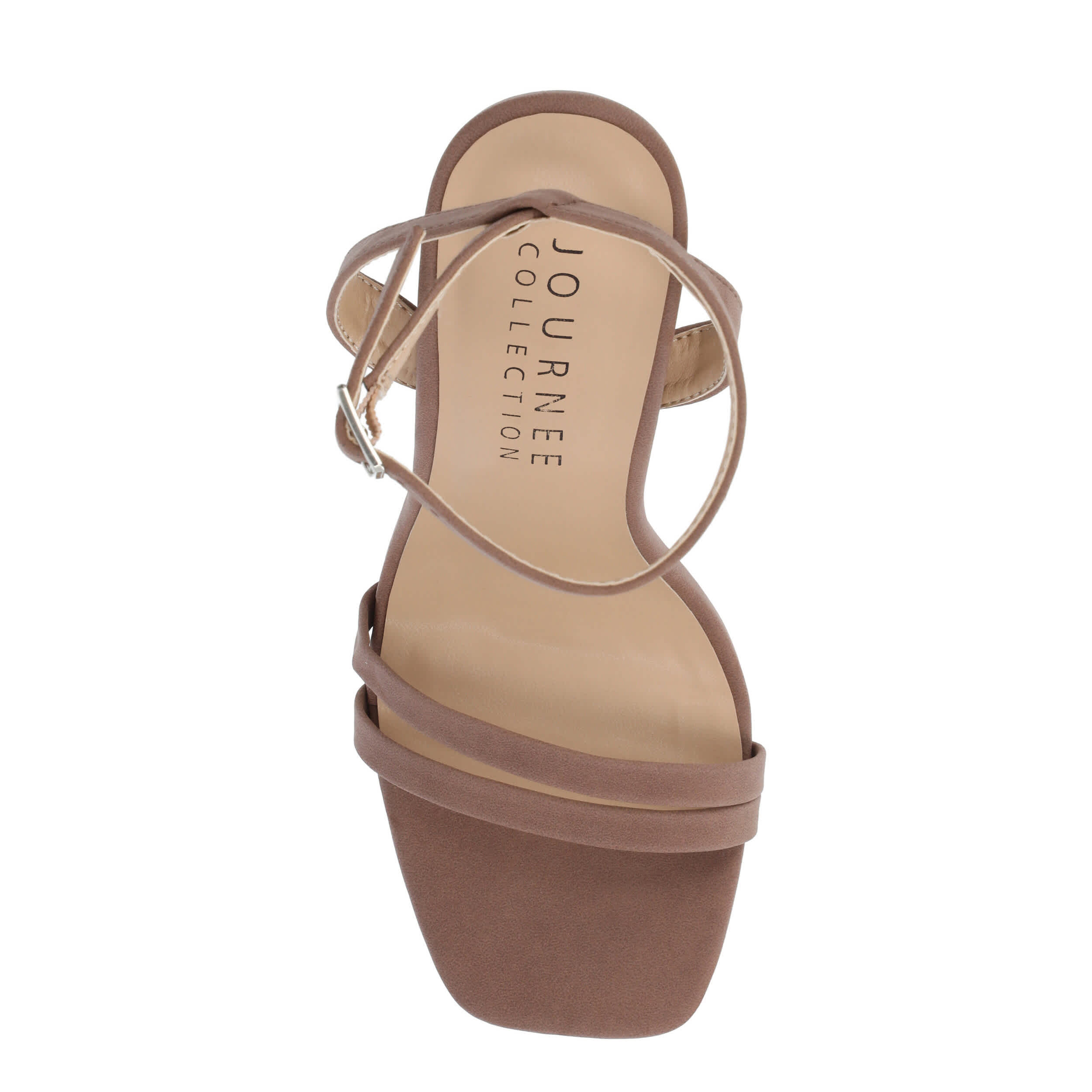 JOURNEE COLLECTION-WOMENS YEVVA SANDAL-TAUPE & 