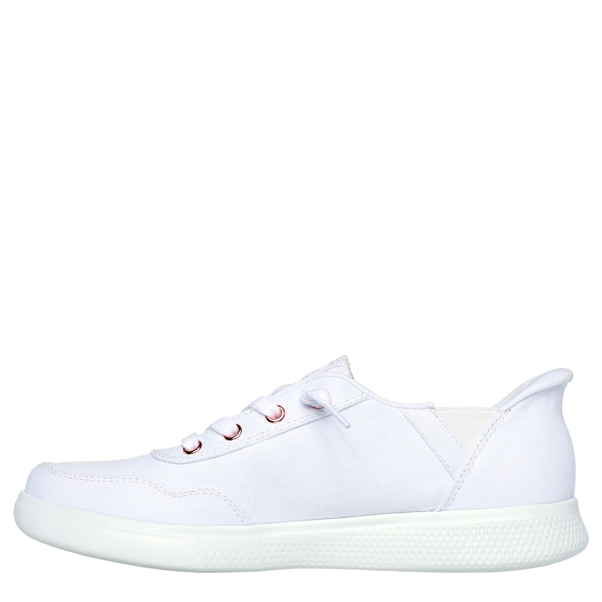 SKECHERS-WOMENS SLIP-INS SKIPPER KEEP IT SWEET SNEAKER-WHITE & 