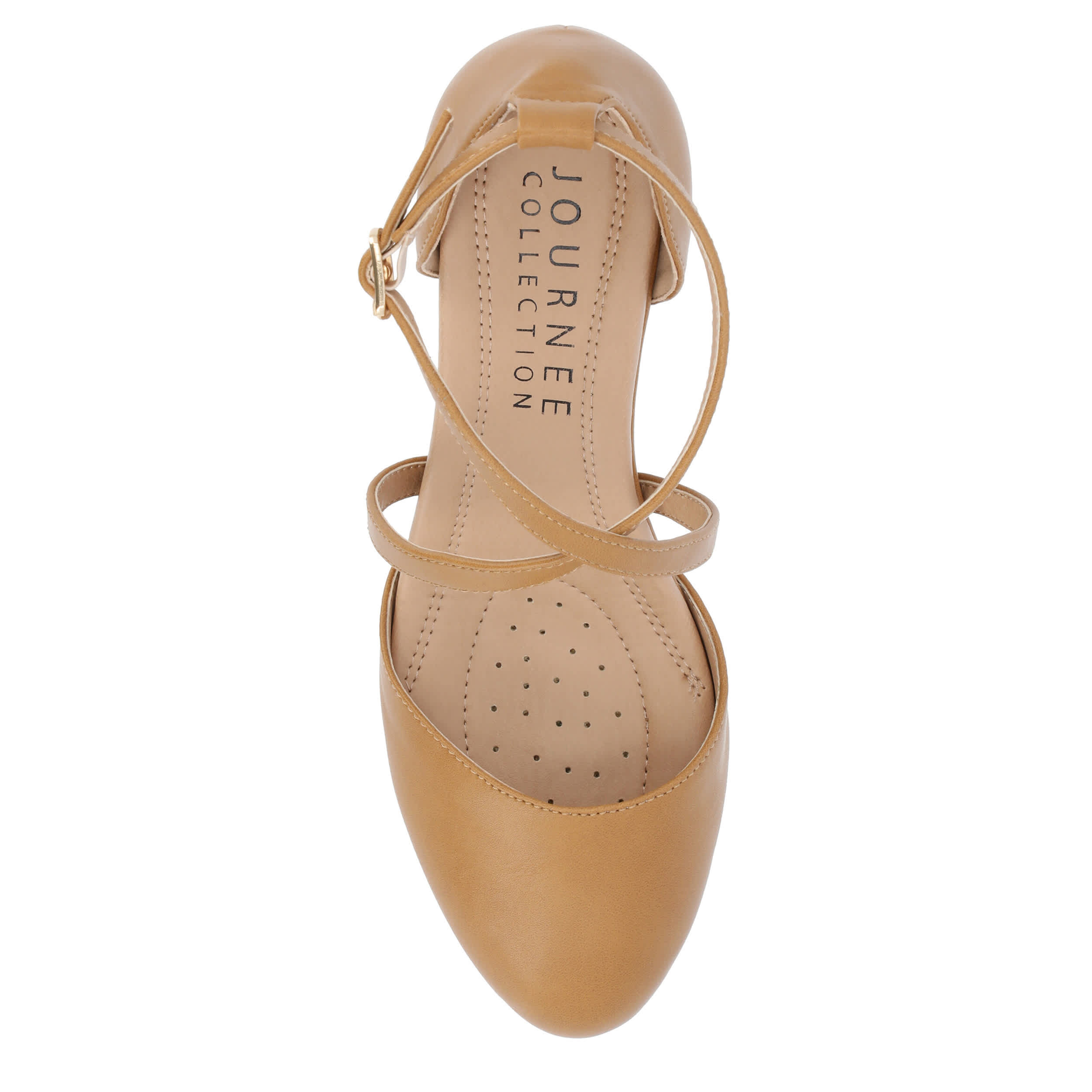 JOURNEE COLLECTION-WOMENS FOSTER PUMP-TAN & 