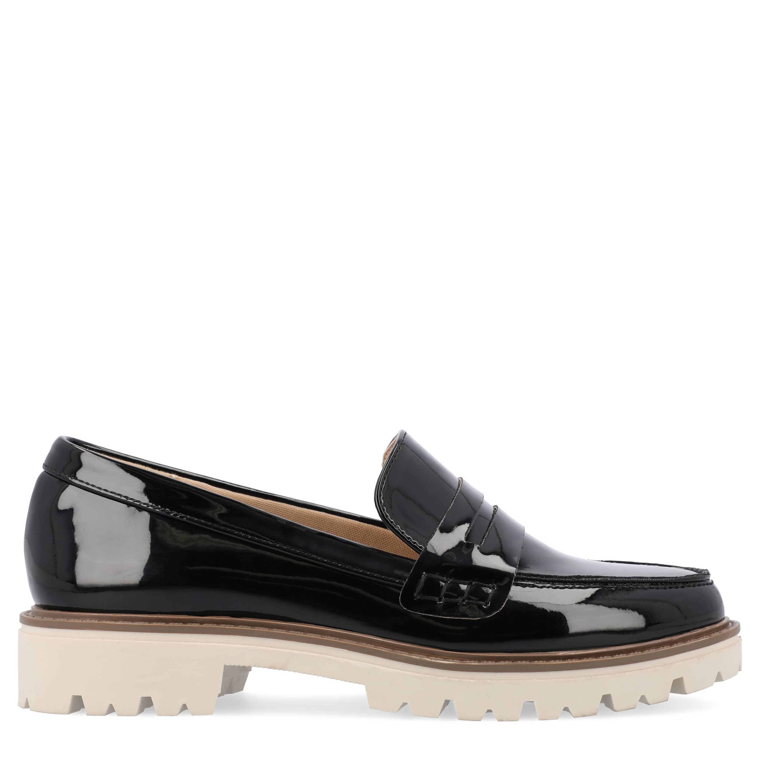 JOURNEE COLLECTION-WOMENS KENLY PENNY LOAFER-DARK GREY & 