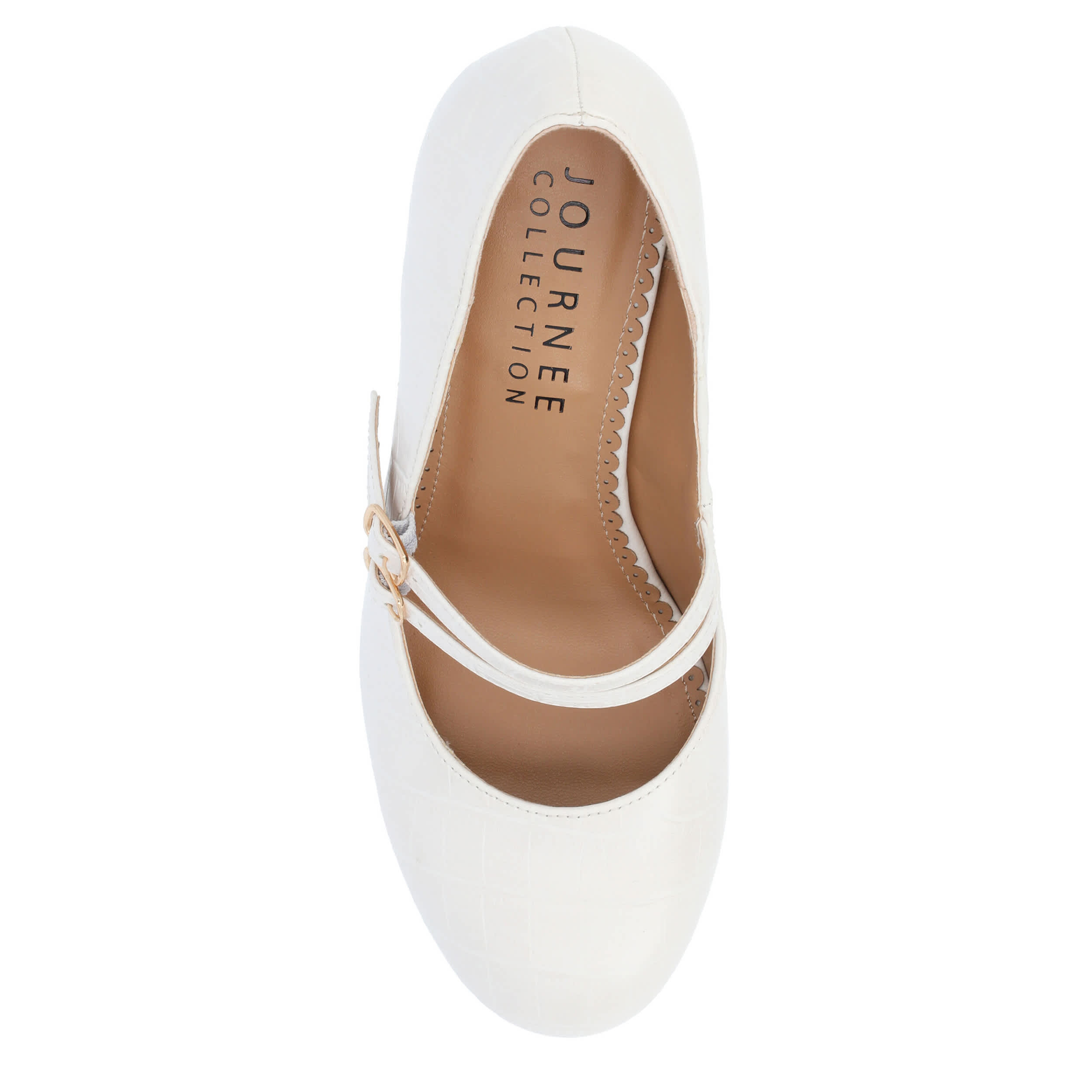 JOURNEE COLLECTION-WOMENS WINDY PUMP-IVORY & 