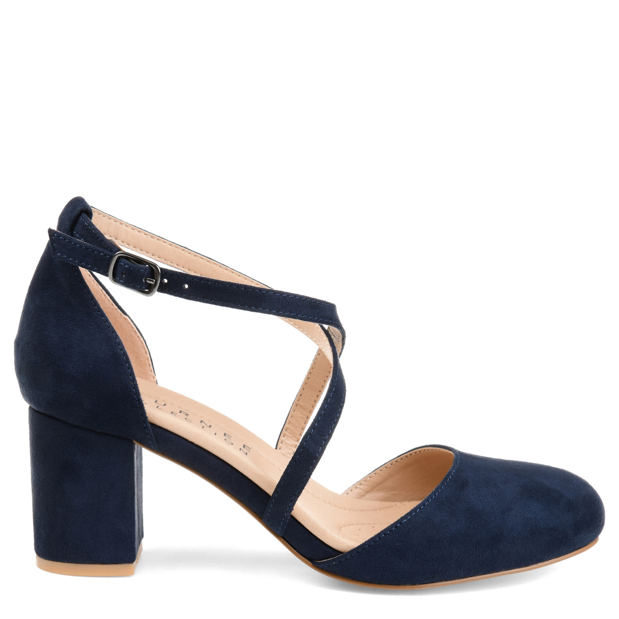 JOURNEE COLLECTION-WOMENS FOSTER WIDE PUMP-NAVY & 