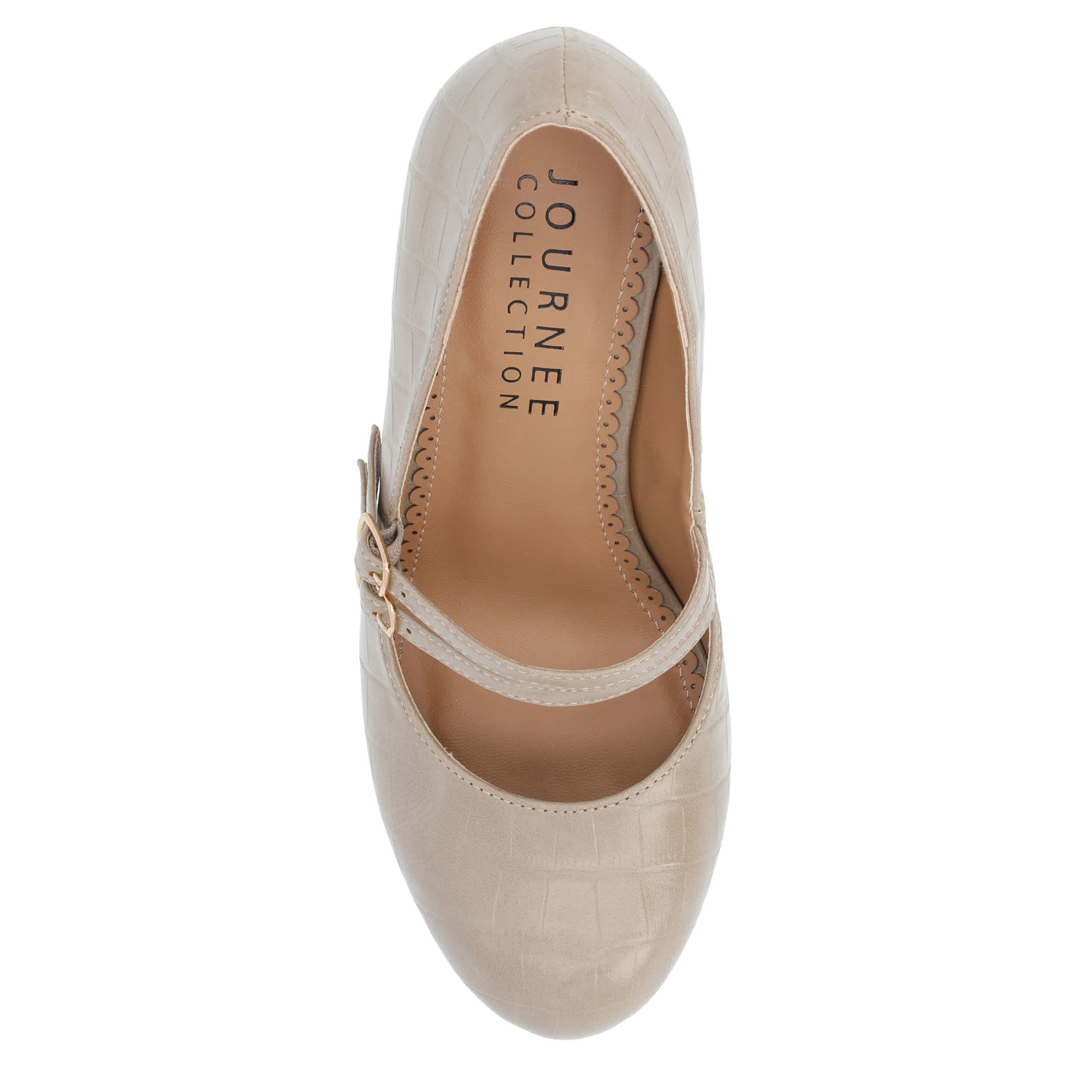 JOURNEE COLLECTION-WOMENS WINDY PUMP-TAUPE & 