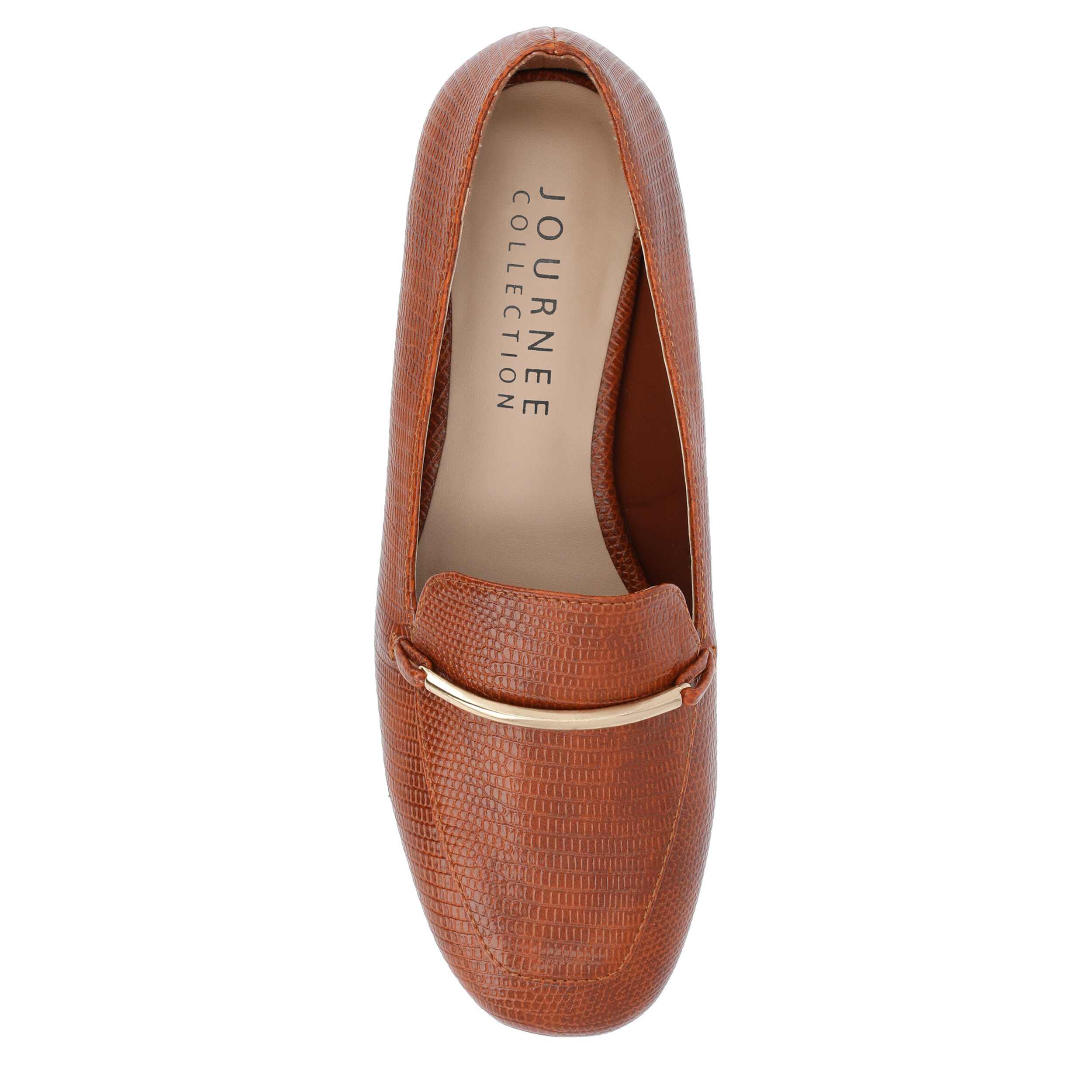JOURNEE COLLECTION-WOMENS WRENN WIDE LOAFER-TAN & 